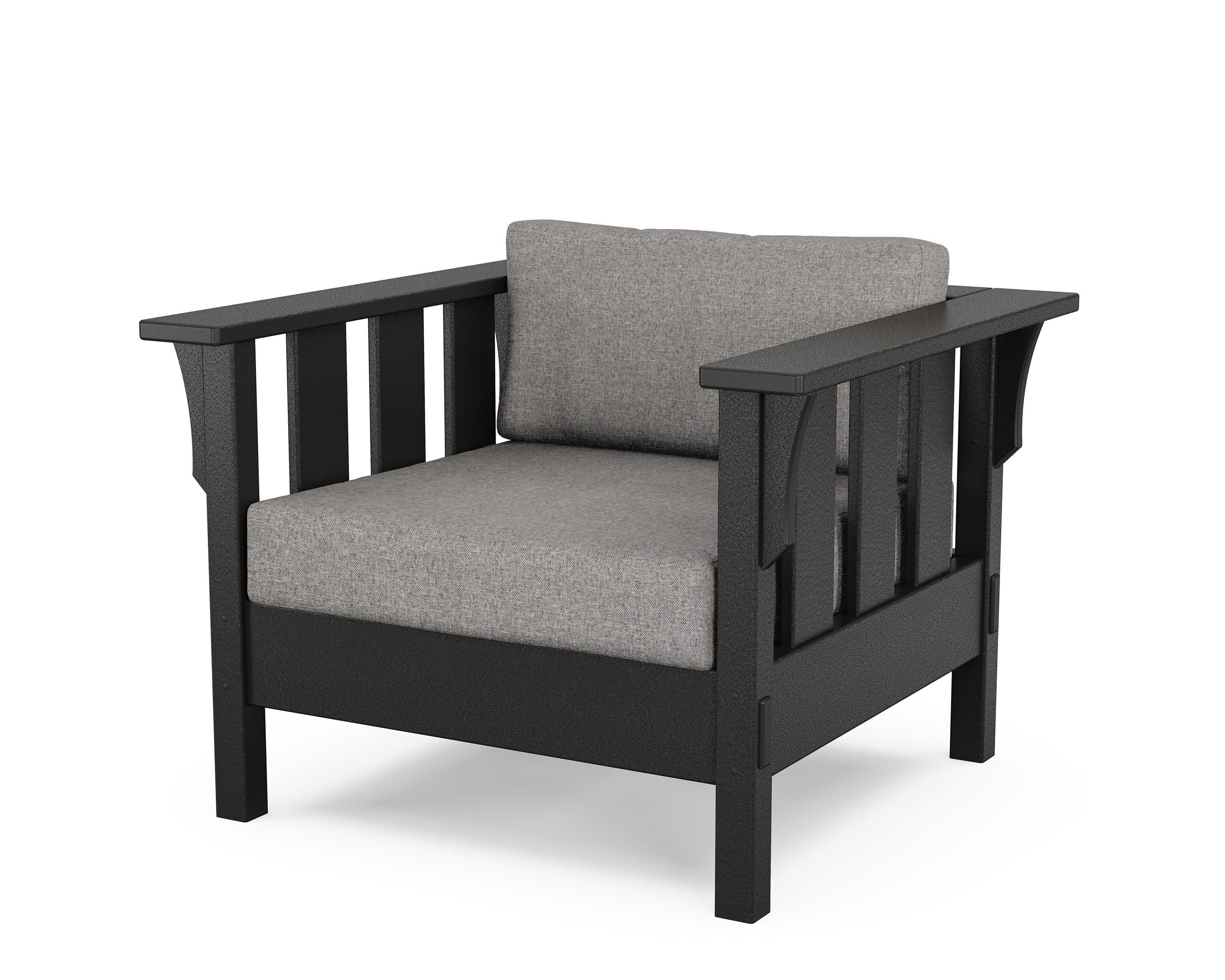 Acadia Deep Seating Chair in Black / Grey Mist