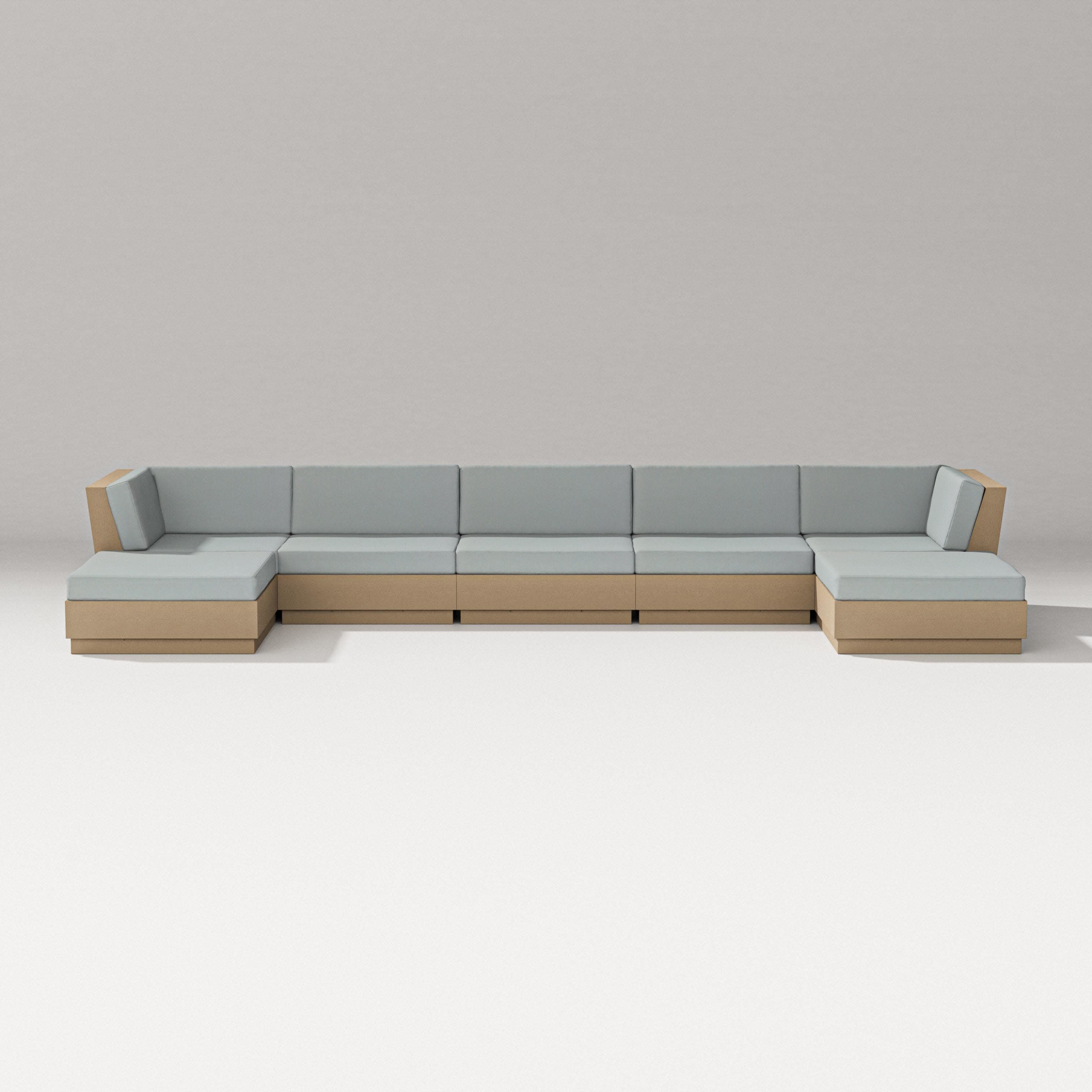 Elevate 7-Piece Double Chaise Sectional in Vintage Sahara / Spa