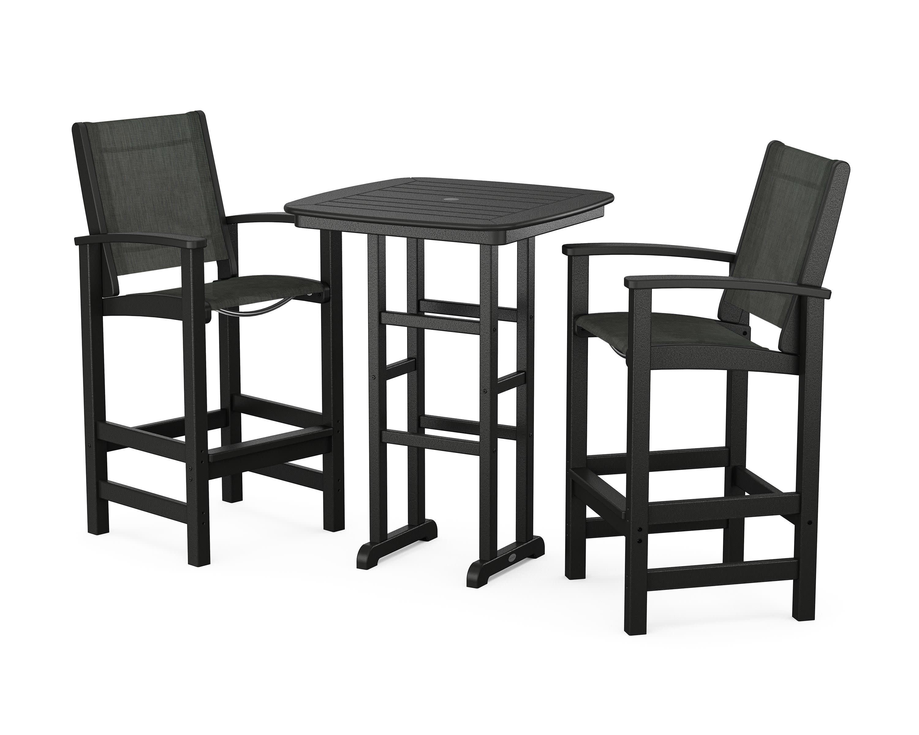 Coastal 3-Piece Bar Set in Black / Ember Sling