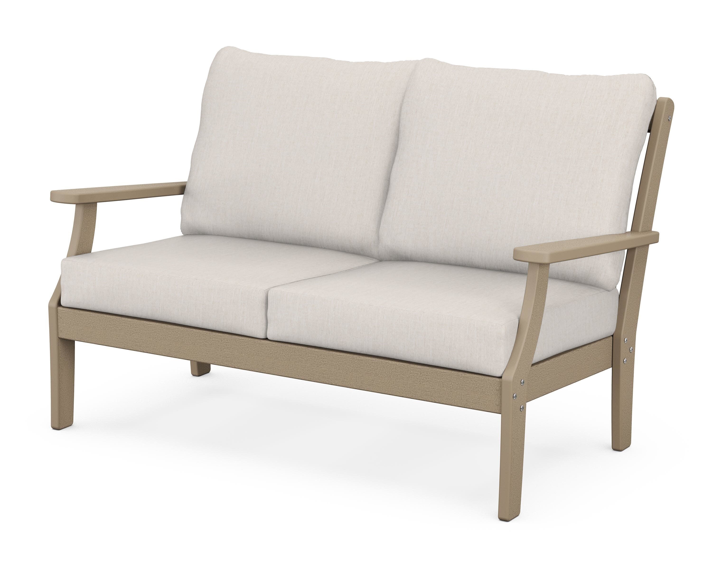 Braxton Deep Seating Loveseat in Vintage Sahara / Cast Ash