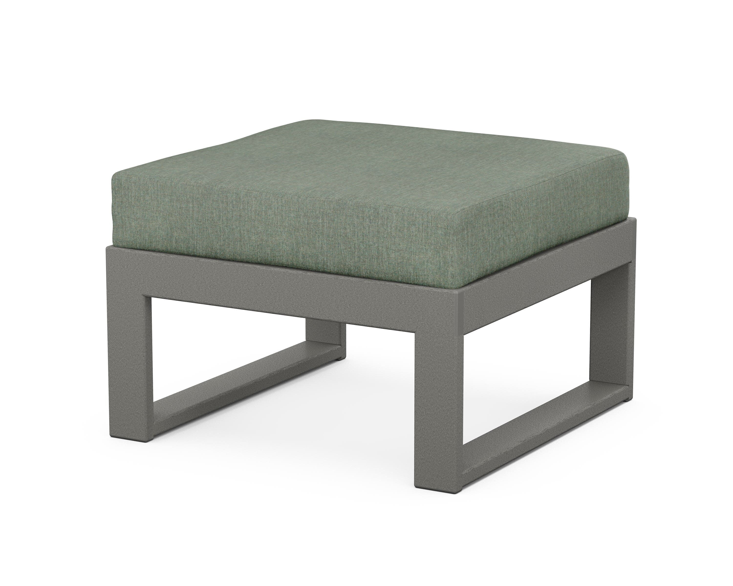 Modular Ottoman - Modern in Slate Grey / Cast Sage