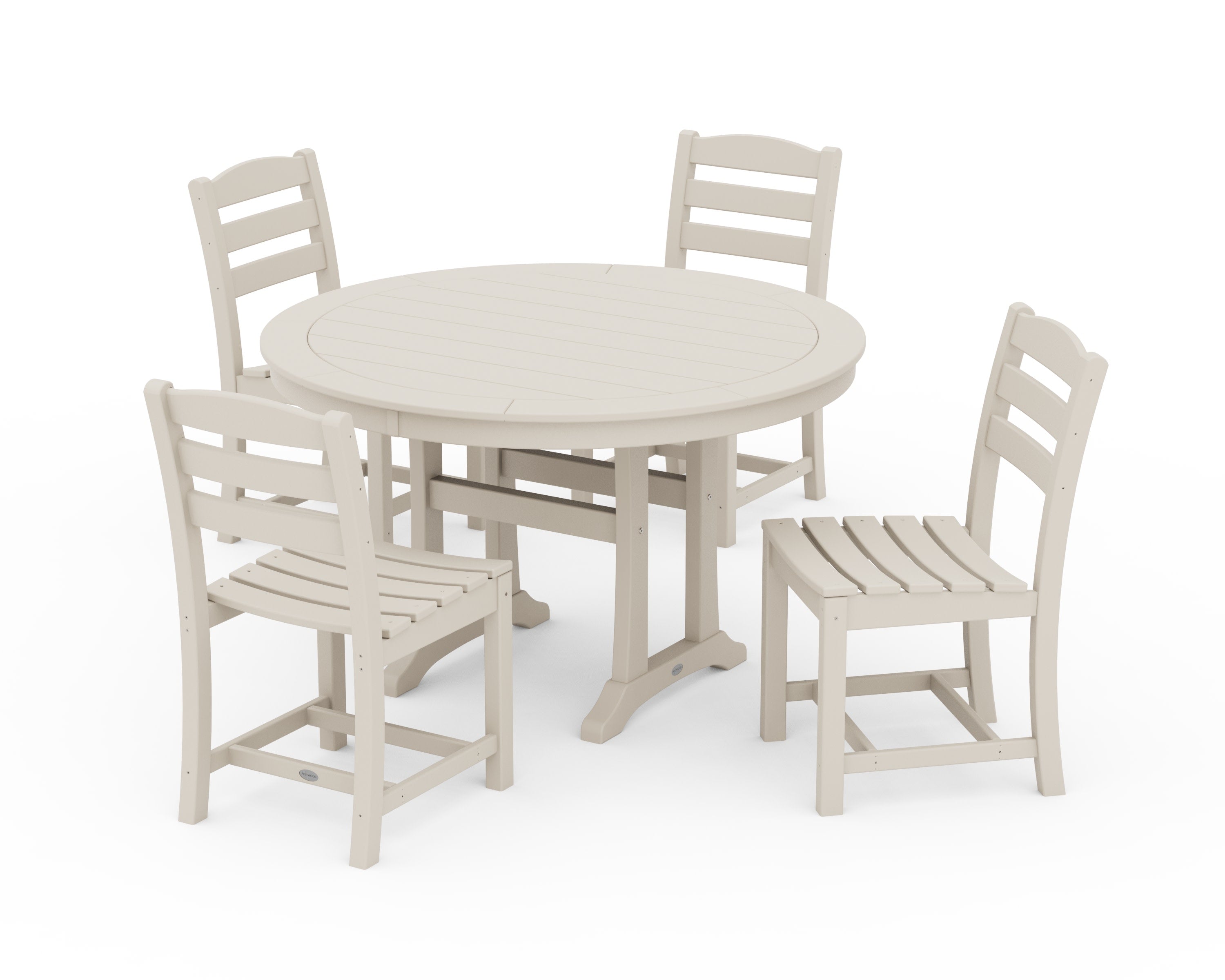 La Casa Caf 5-Piece Side Chair Dining Set in Sand