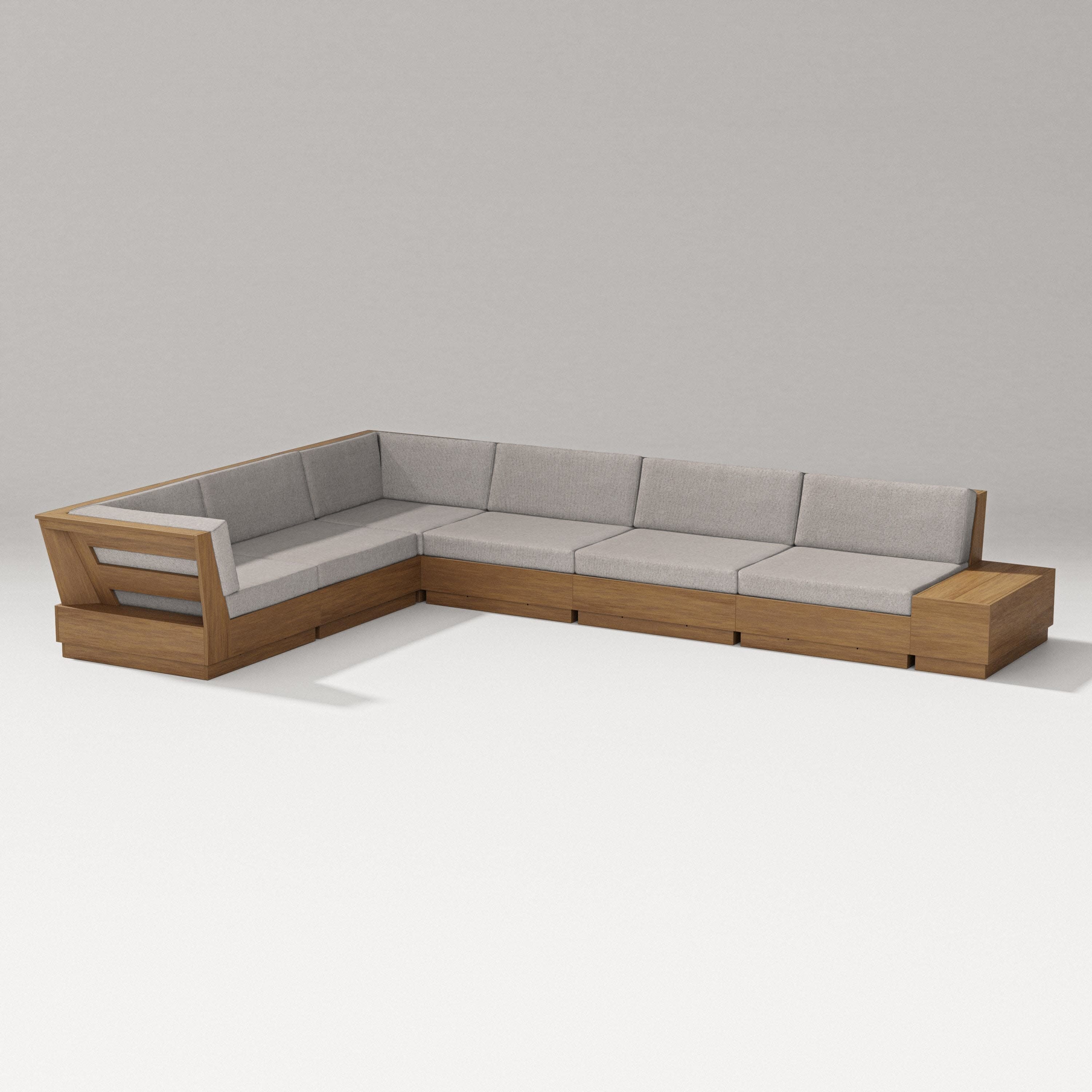 Elevate 7-Piece Corner Sectional in Natural / Weathered Tweed