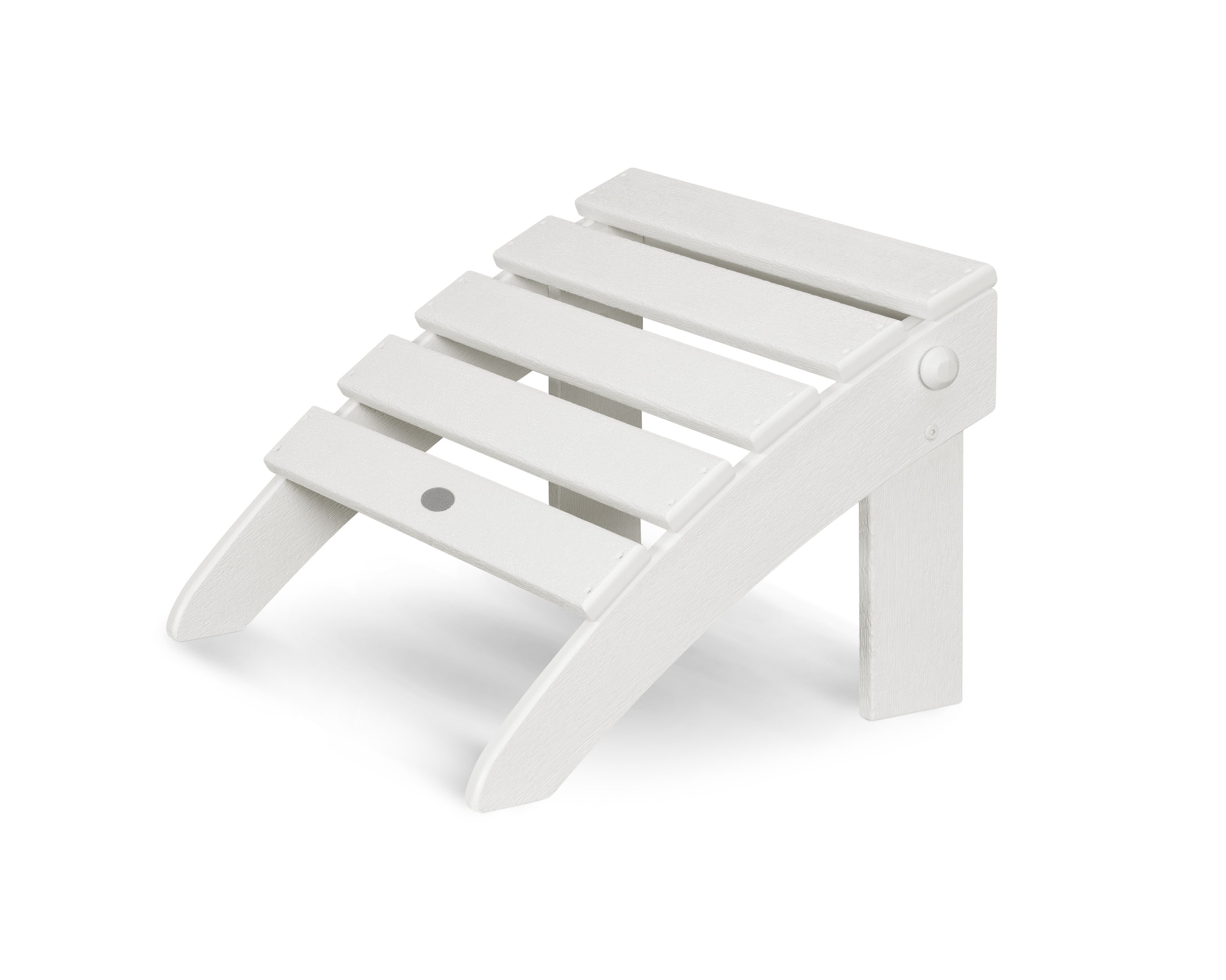 Classic Adirondack Folding Ottoman in Vintage White