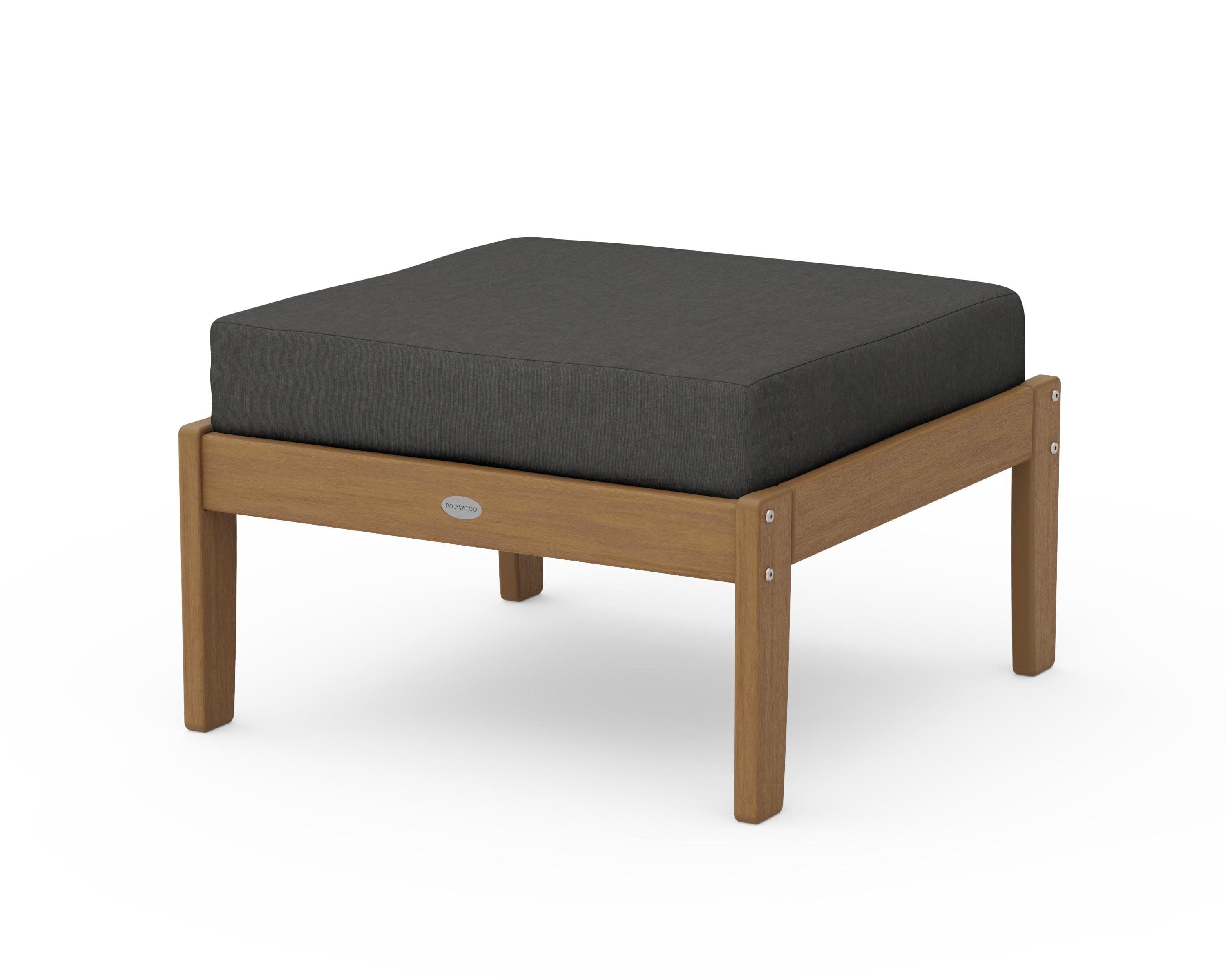 Braxton Deep Seating Ottoman in Natural / Spectrum Carbon