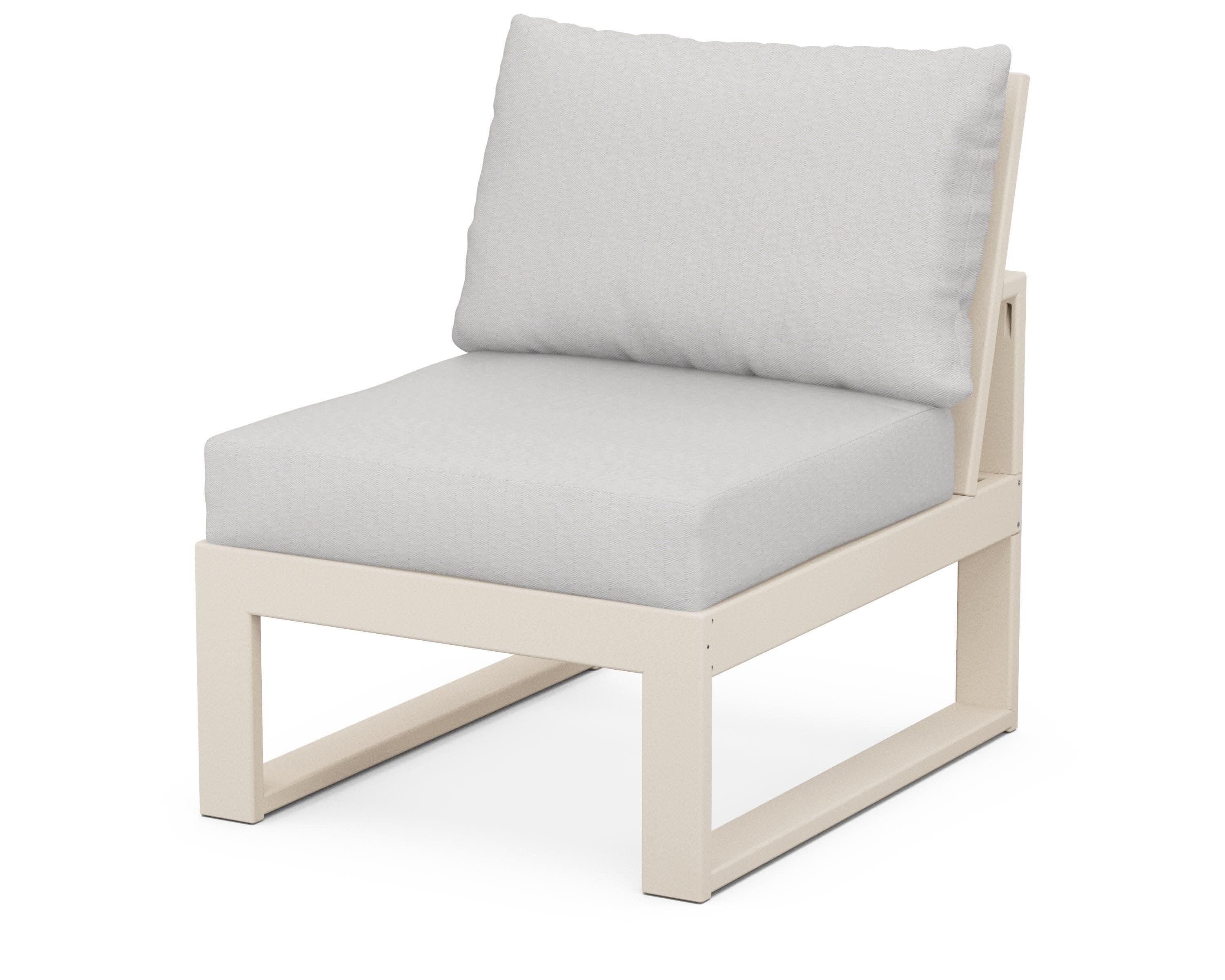 Modular Armless Chair in Sand / Diamond in the Rough