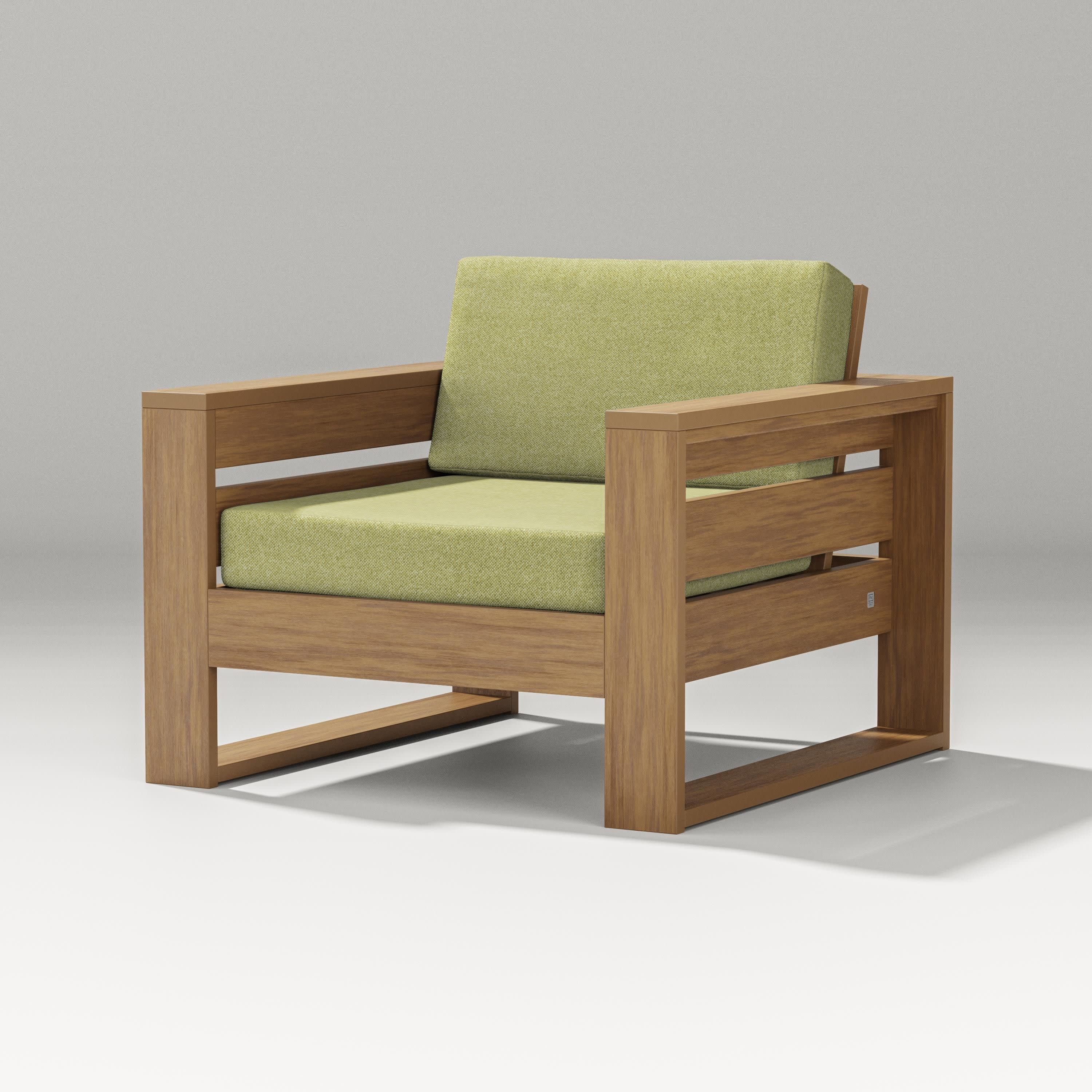 Latitude Lounge Chair in Natural / Chartreuse Boucle