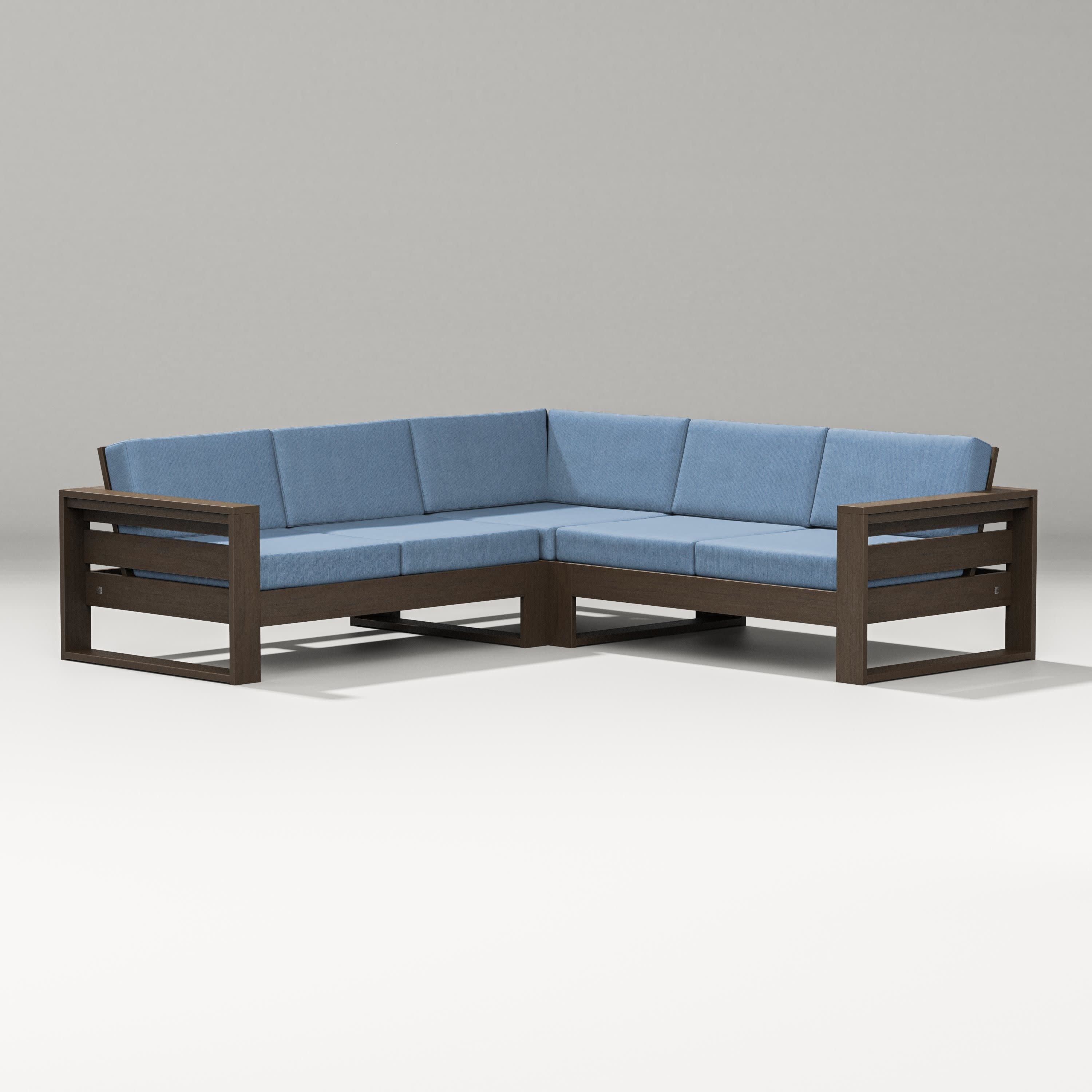 Latitude Corner Sectional in Kona / Sky Blue