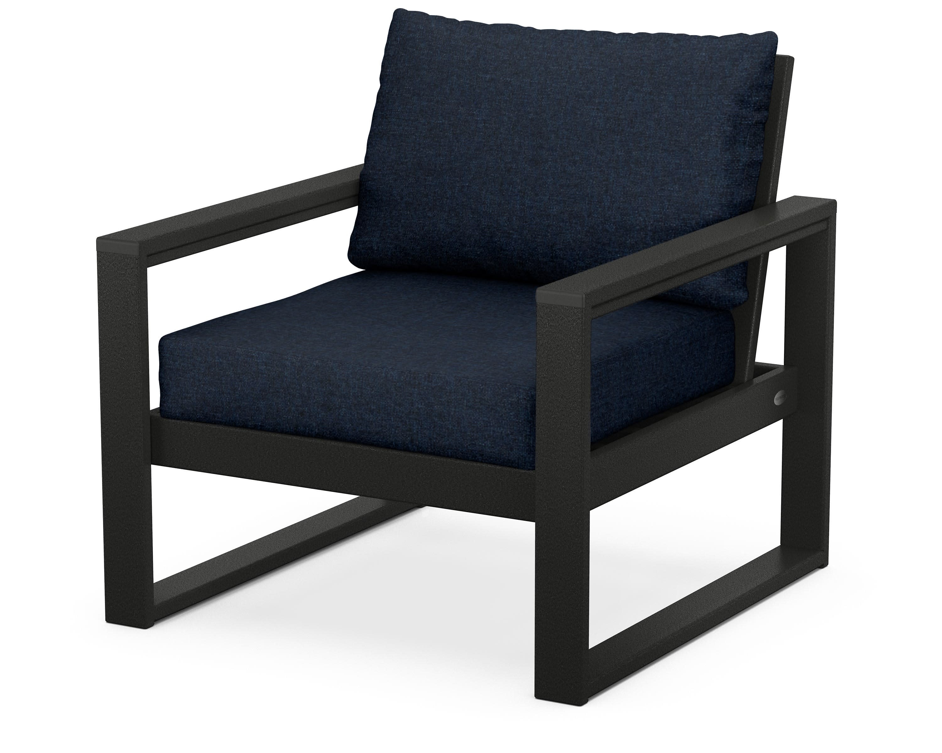 EDGE Club Chair in Black / Marine Indigo