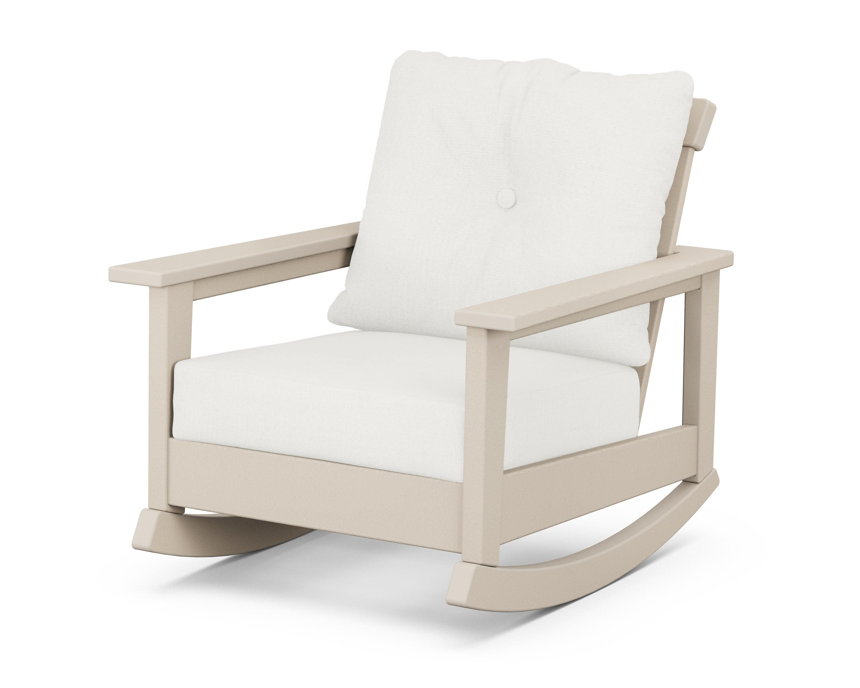 Prescott Deep Seating Rocking Chair in Sand / Natural Linen
