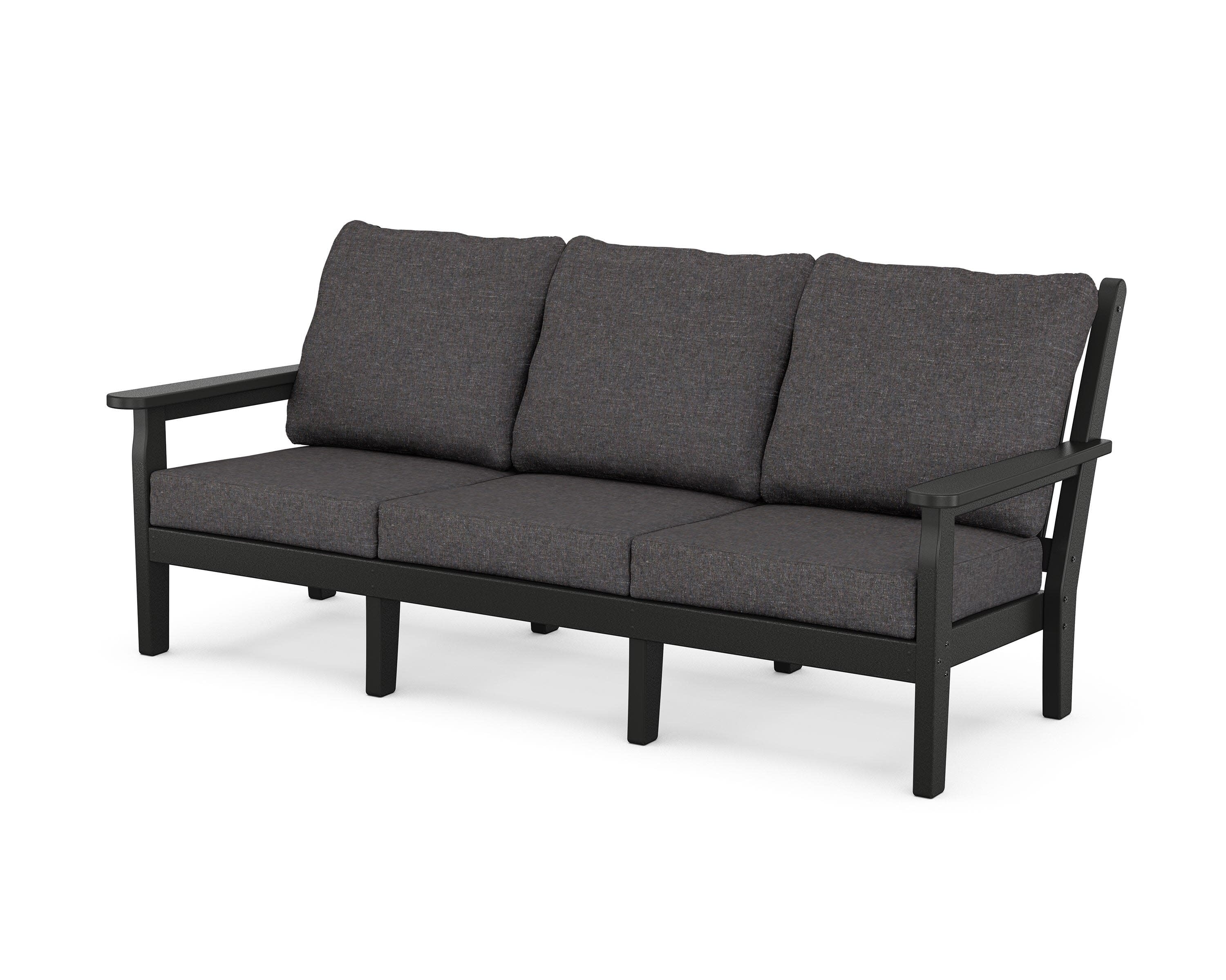 Chippendale Deep Seating Sofa in Black / Ash Charcoal