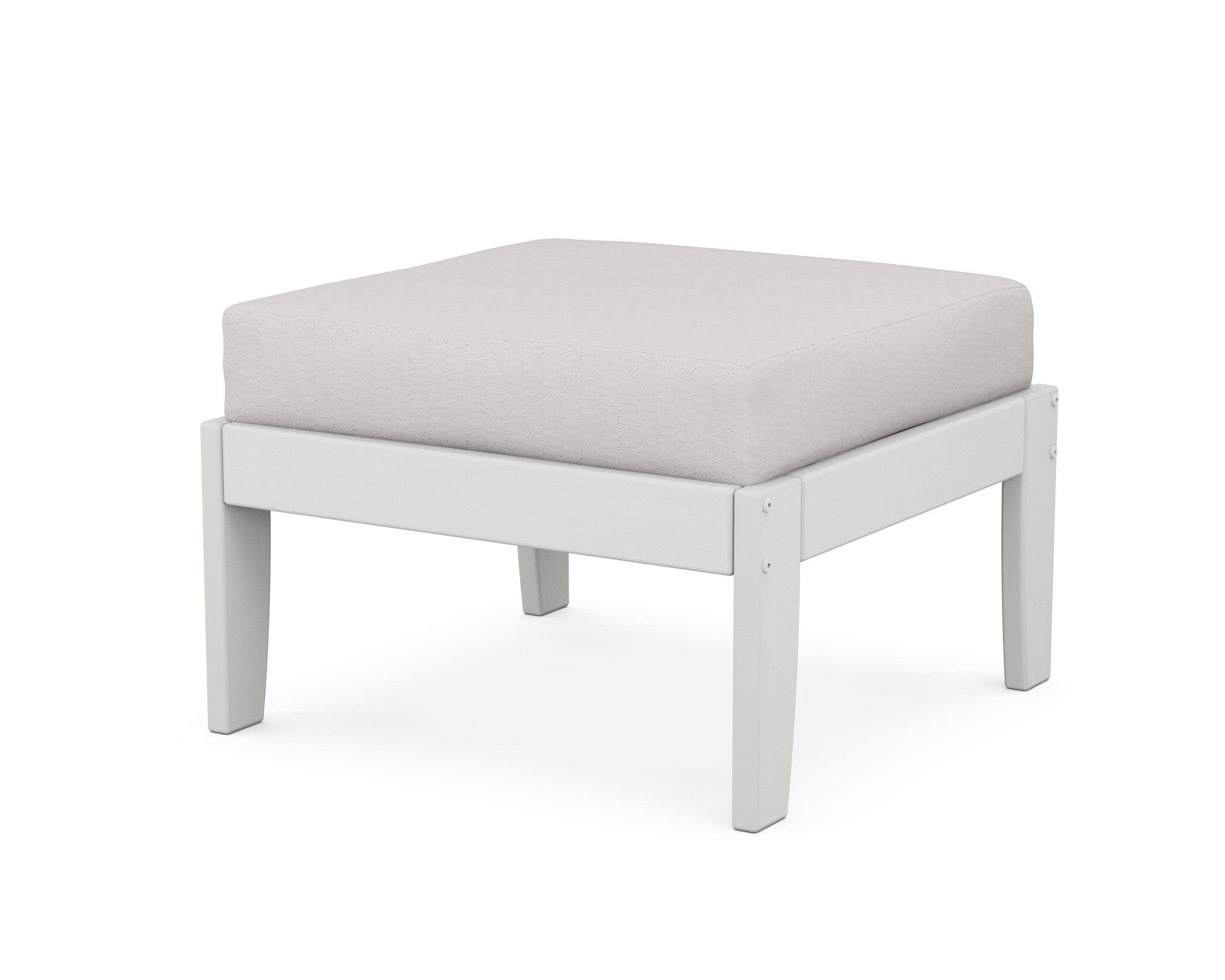 Modular Ottoman - Classic in White / Diamond in the Rough