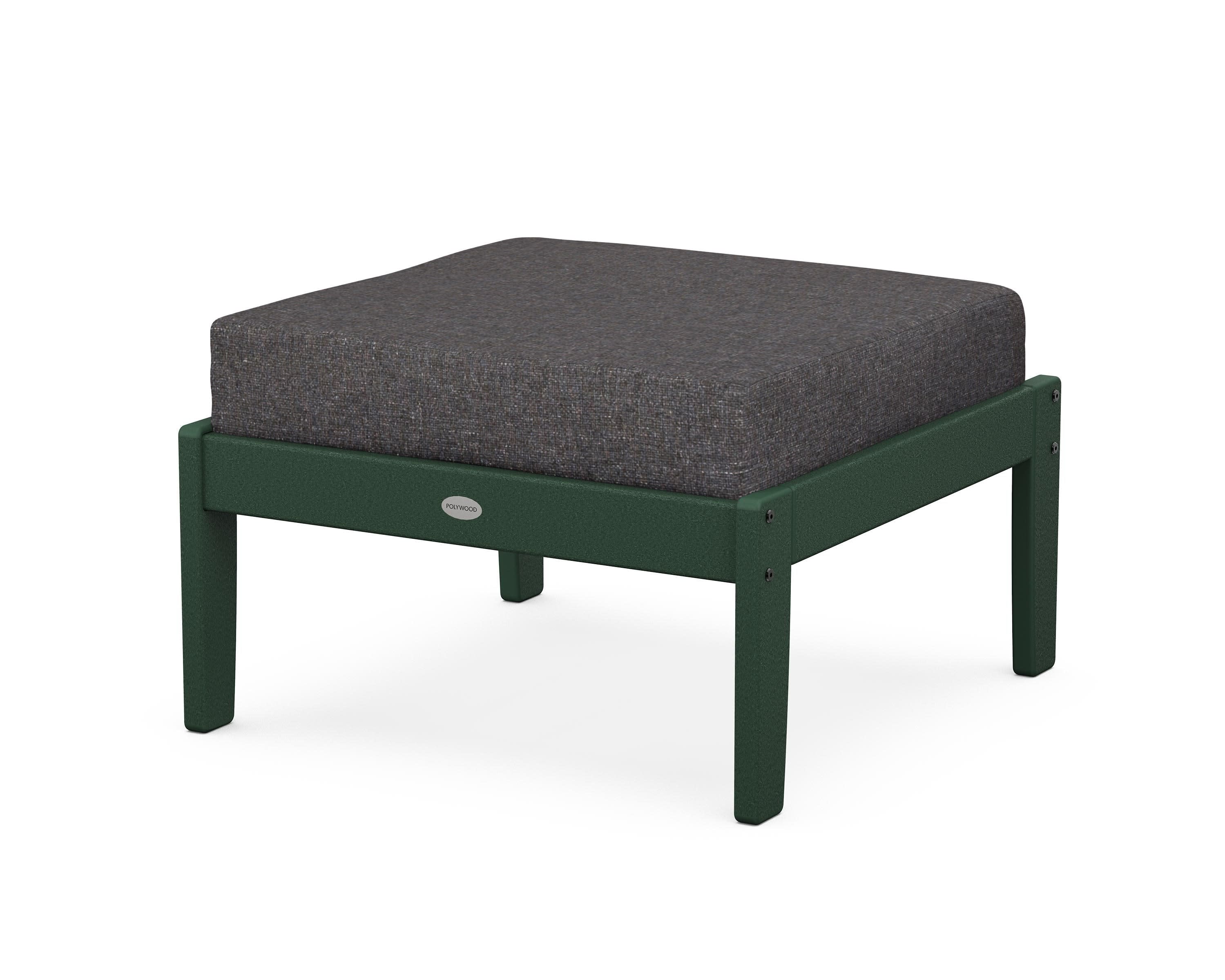 Braxton Deep Seating Ottoman in Green / Ash Charcoal