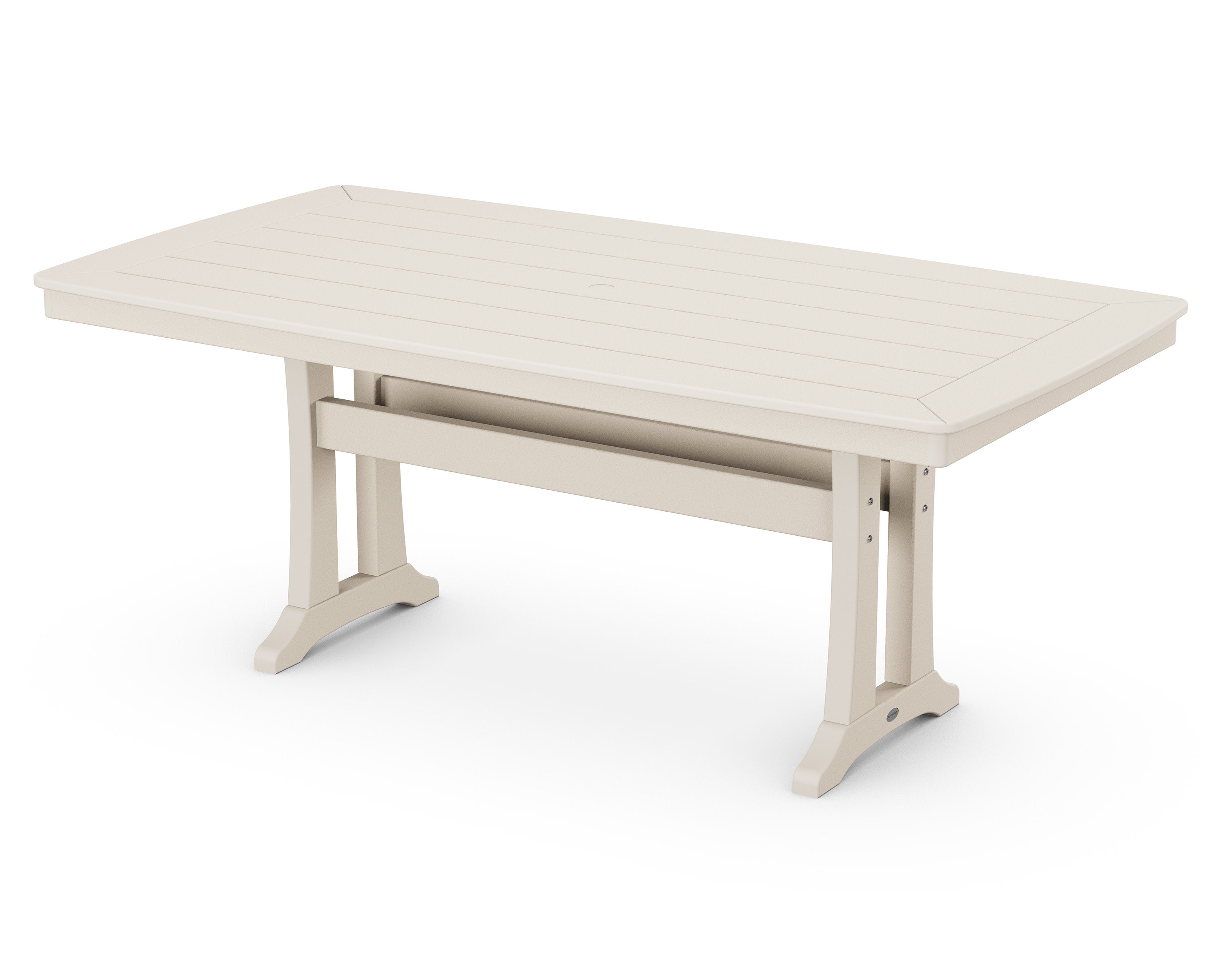 Nautical Trestle 38" x 73" Dining Table in Sand
