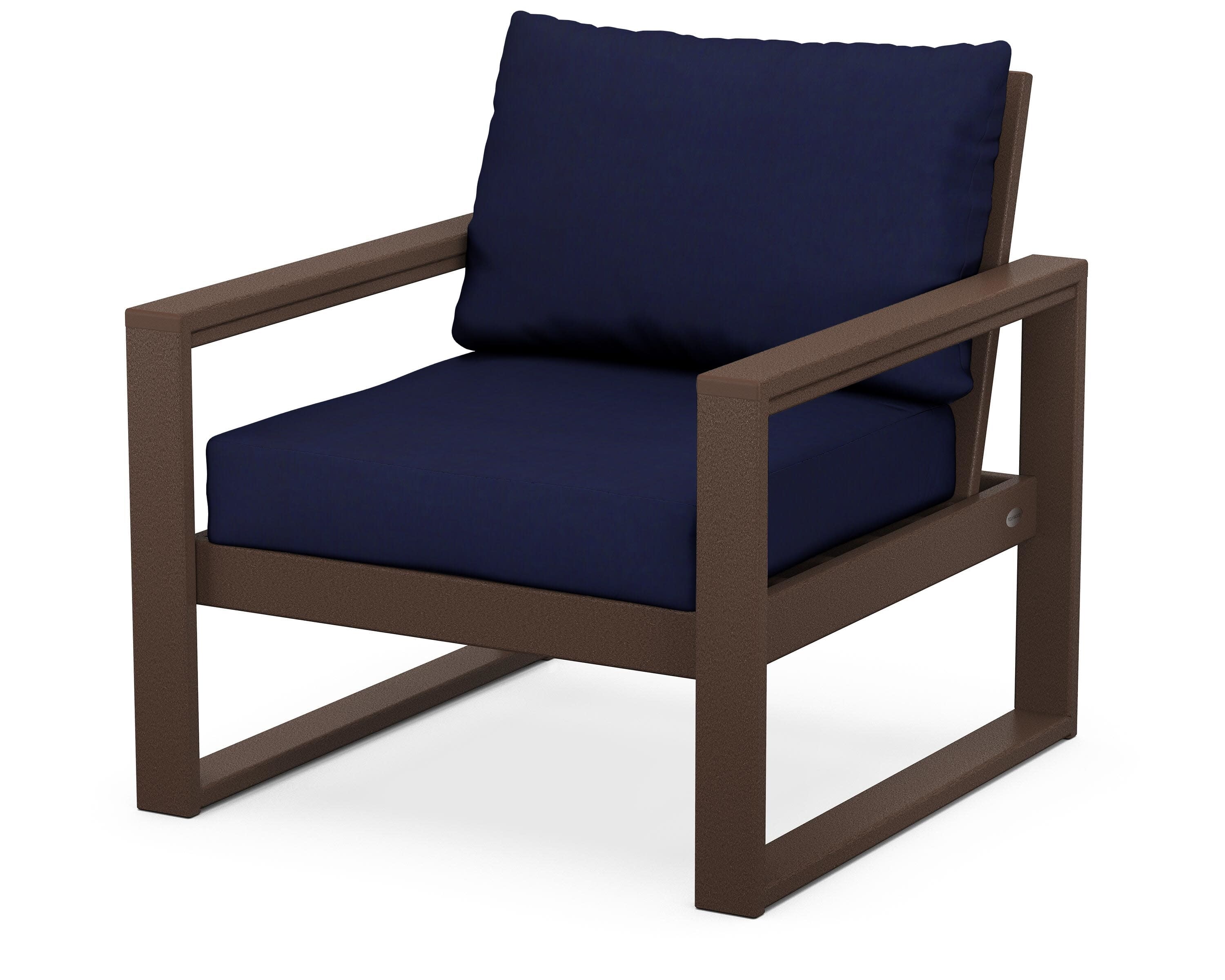 EDGE Club Chair in Mahogany / Navy