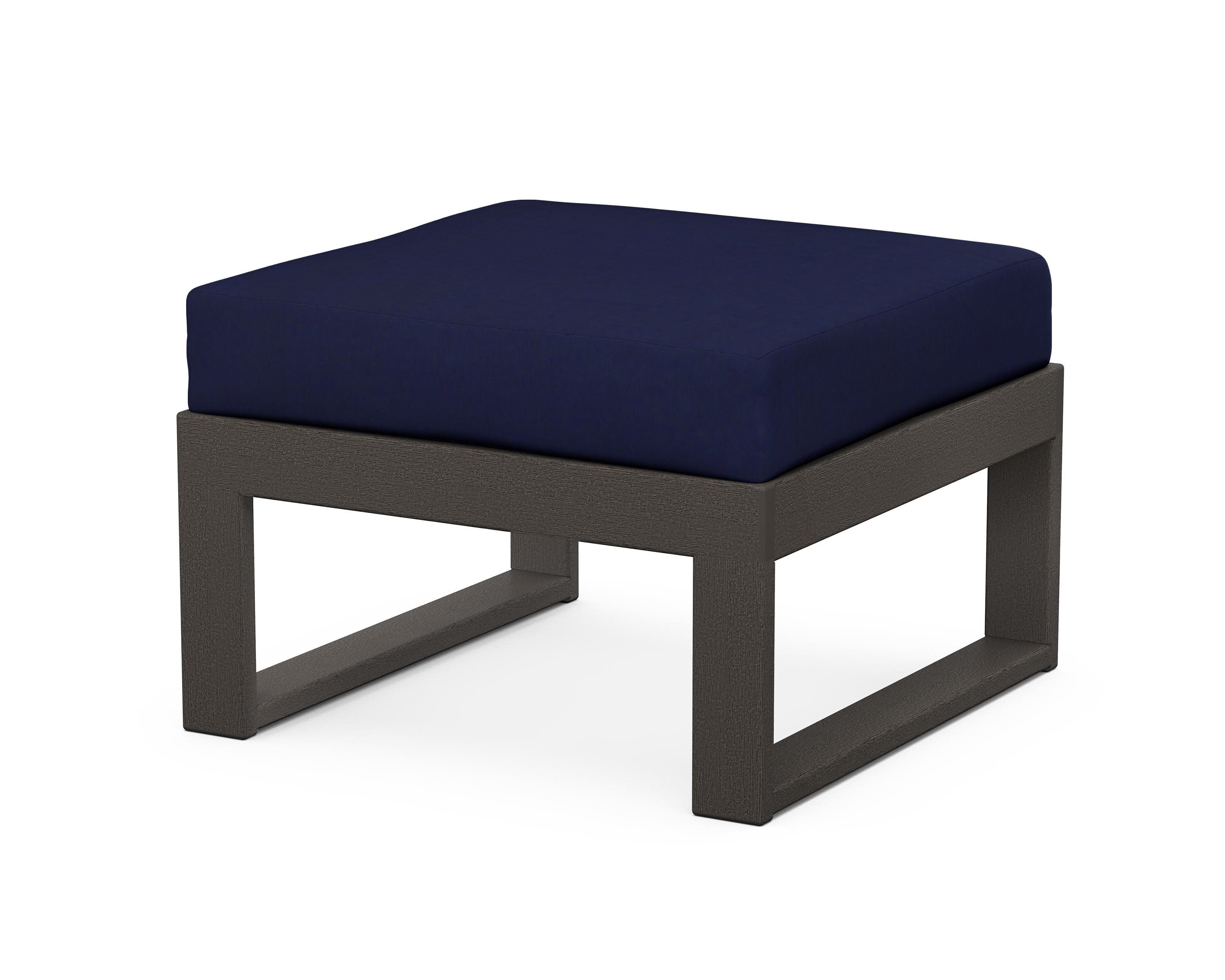 Modular Ottoman - Modern in Vintage Coffee / Navy