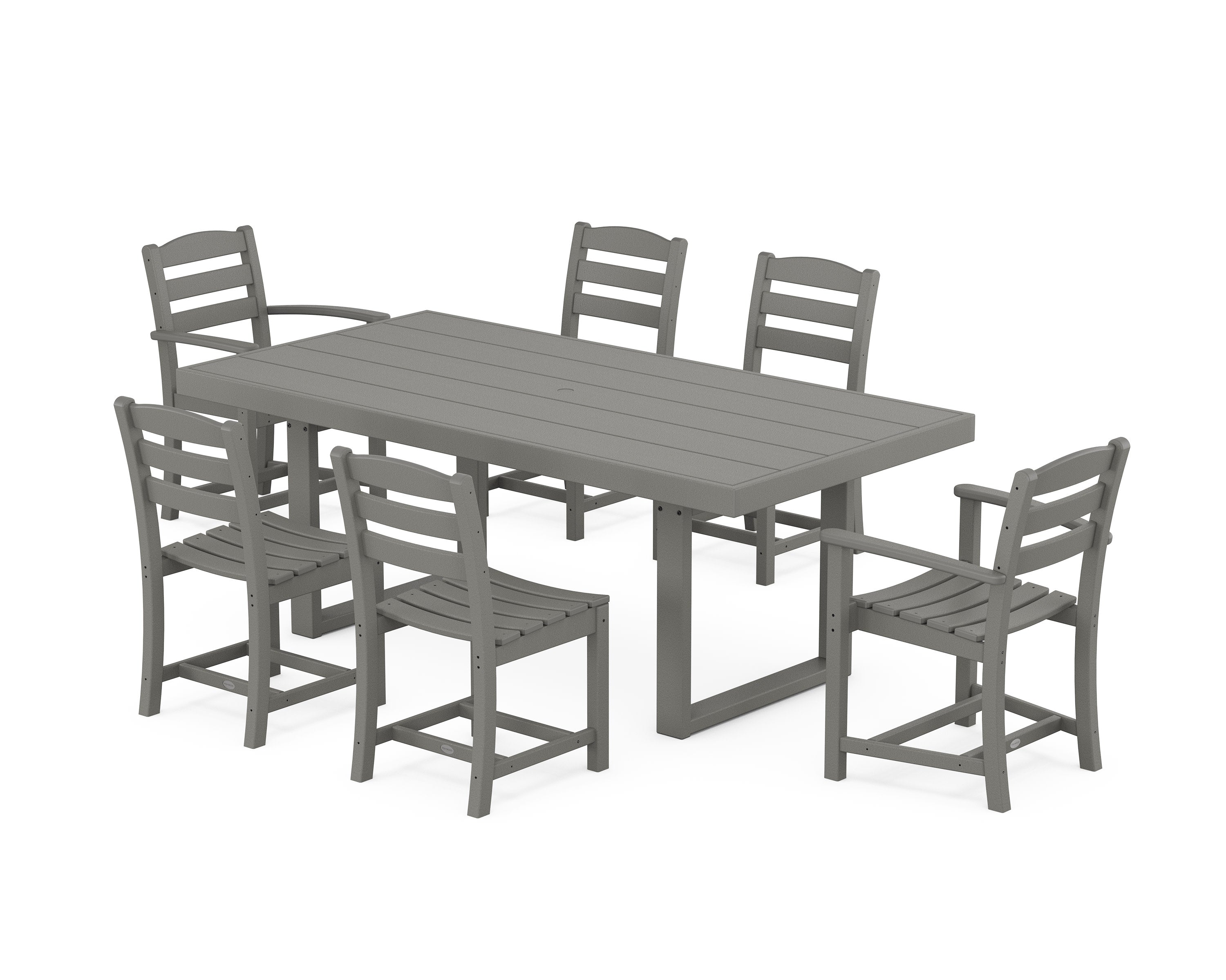 La Casa Caf 7-Piece Dining Set in Slate Grey