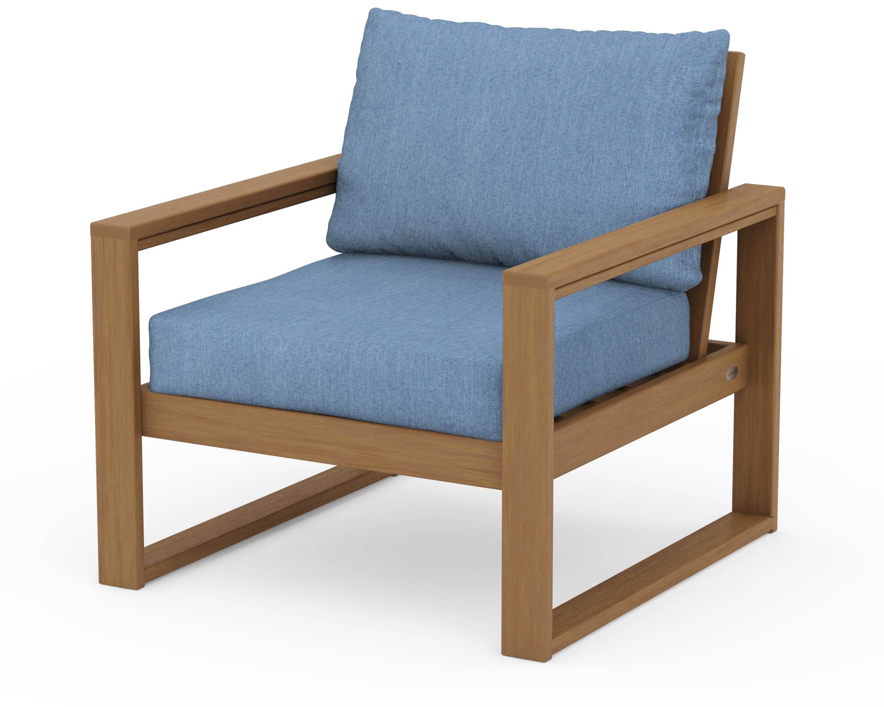 EDGE Club Chair in Natural / Sky Blue