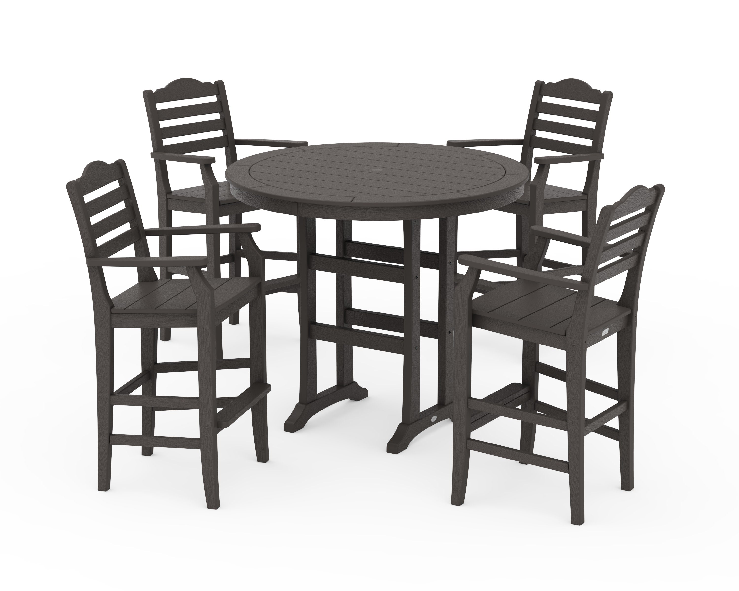 Savannah 5-Piece Round Bar Set in Vintage Coffee