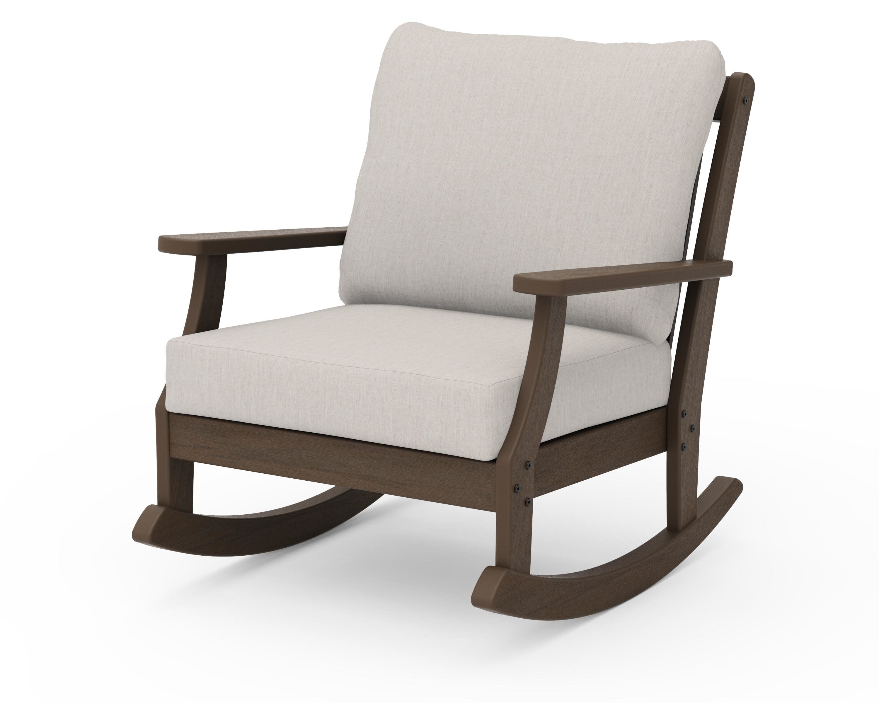 Braxton Deep Seating Rocking Chair in Kona / Cast Ash