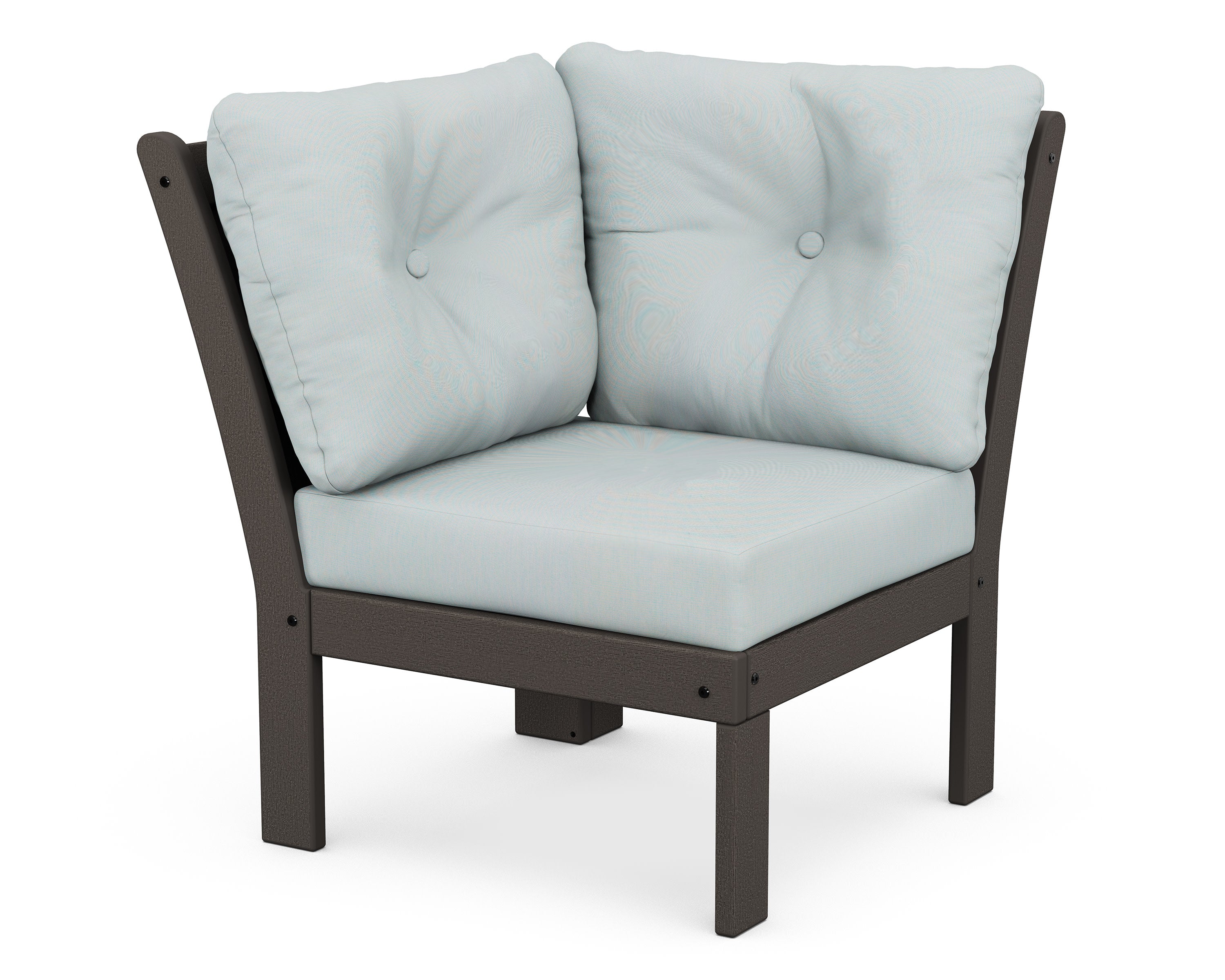 Vineyard Modular Corner Chair in Vintage Coffee / Spa