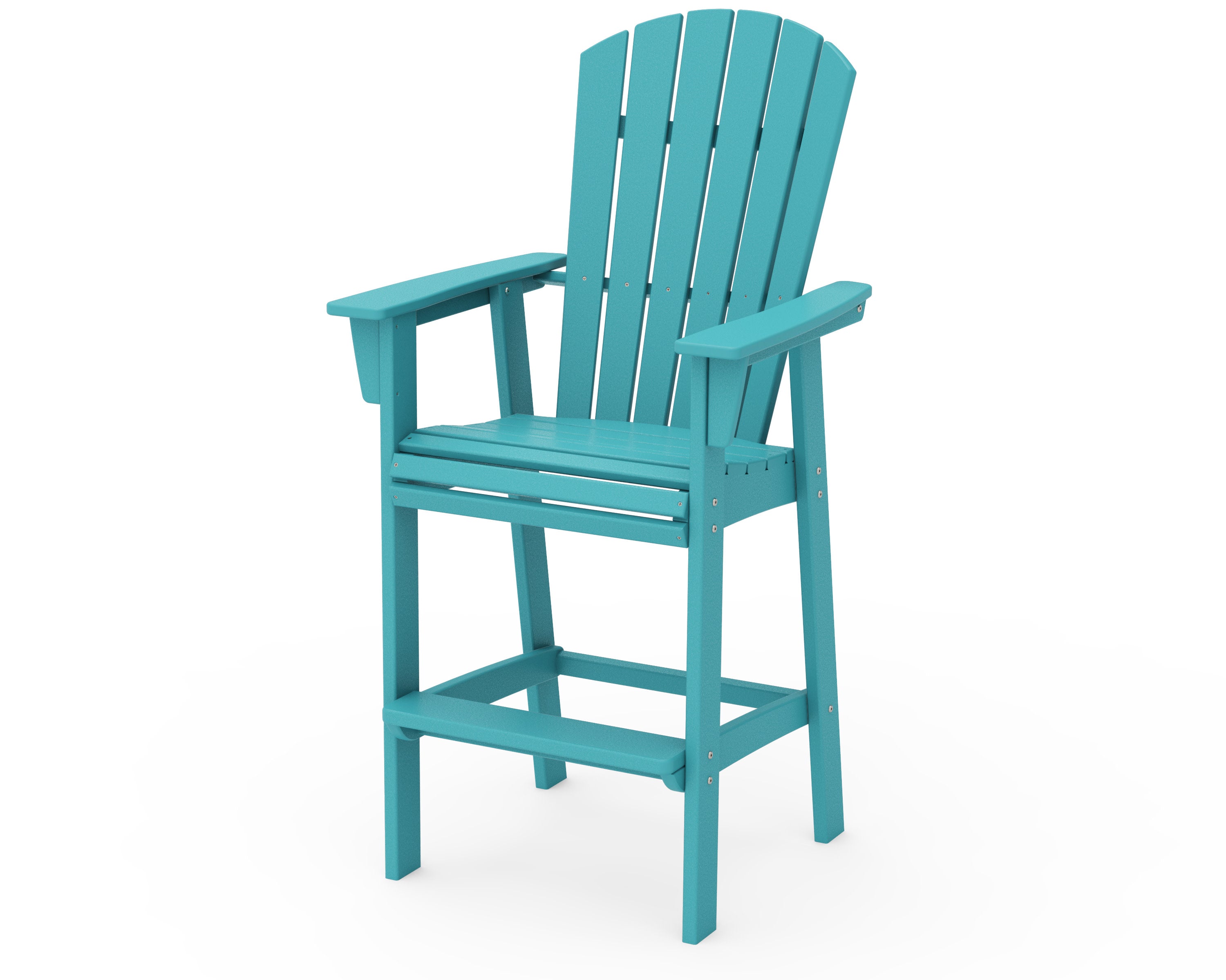 Nautical Curveback Adirondack Bar Chair in Aruba