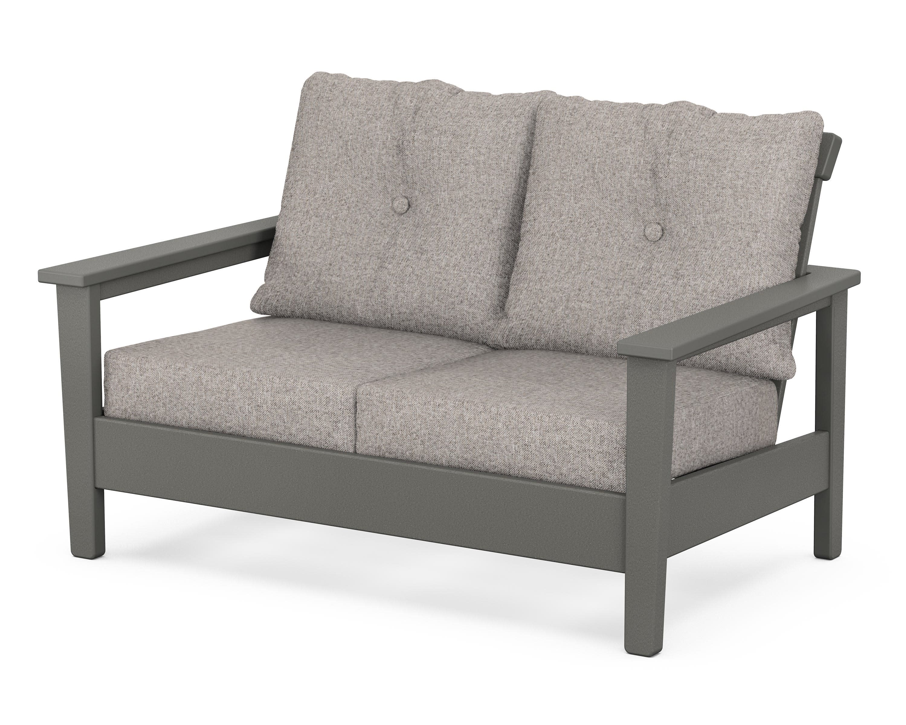 Prescott Deep Seating Loveseat in Slate Grey / Weathered Tweed