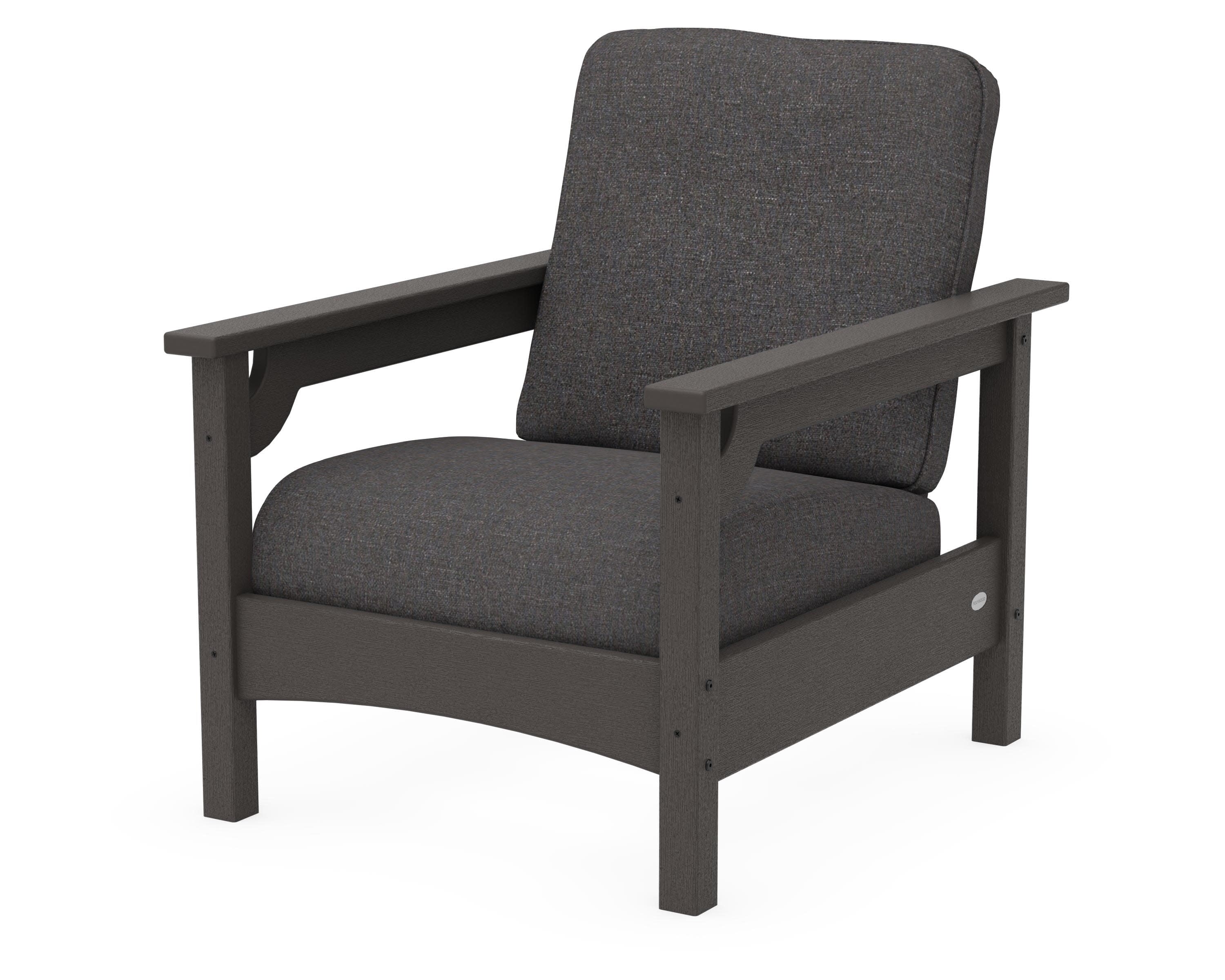 Club Chair in Vintage Coffee / Ash Charcoal