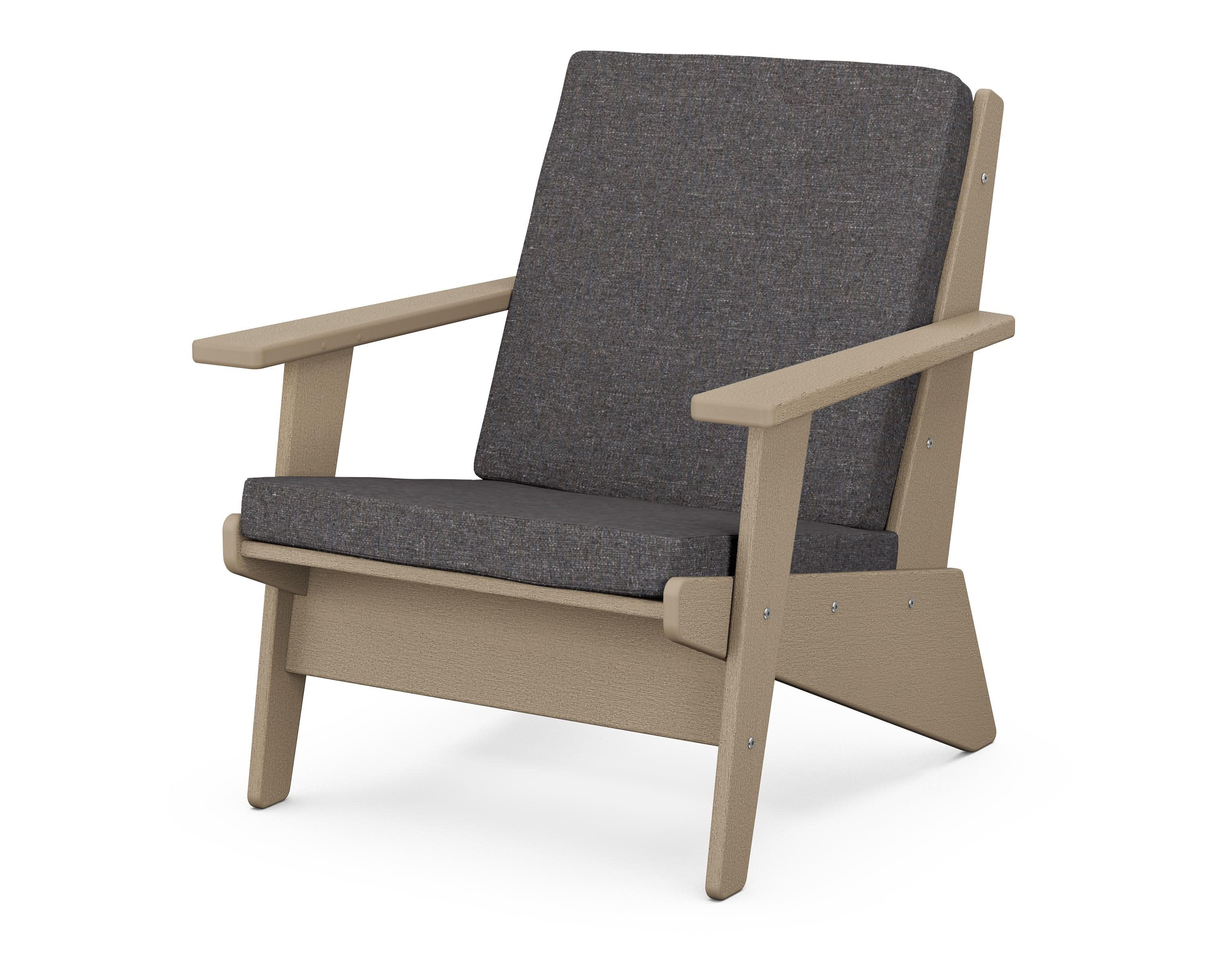 Riviera Modern Lounge Chair in Vintage Sahara / Ash Charcoal