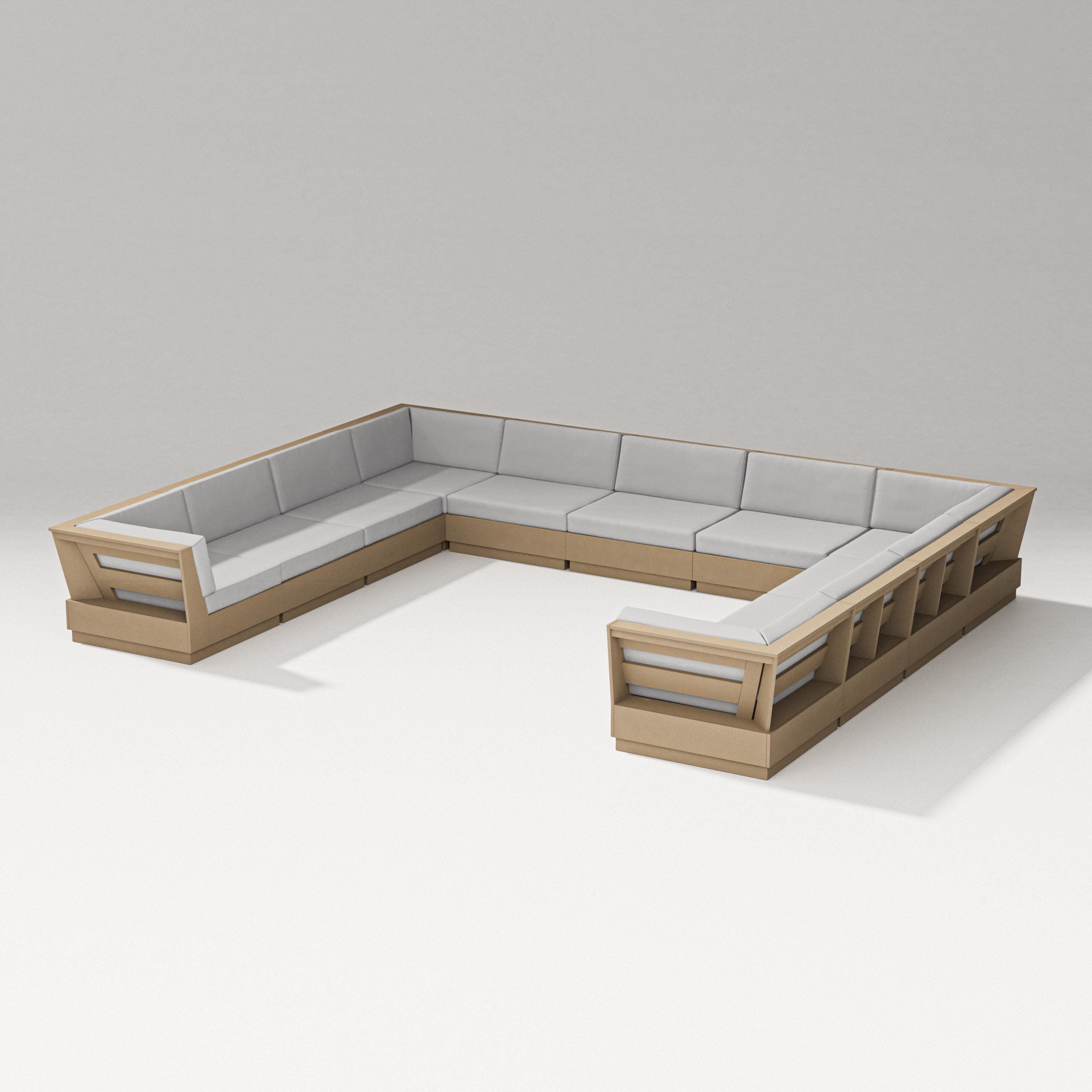 Elevate Large U-Shaped Sectional in Vintage Sahara / Diamond in the Rough