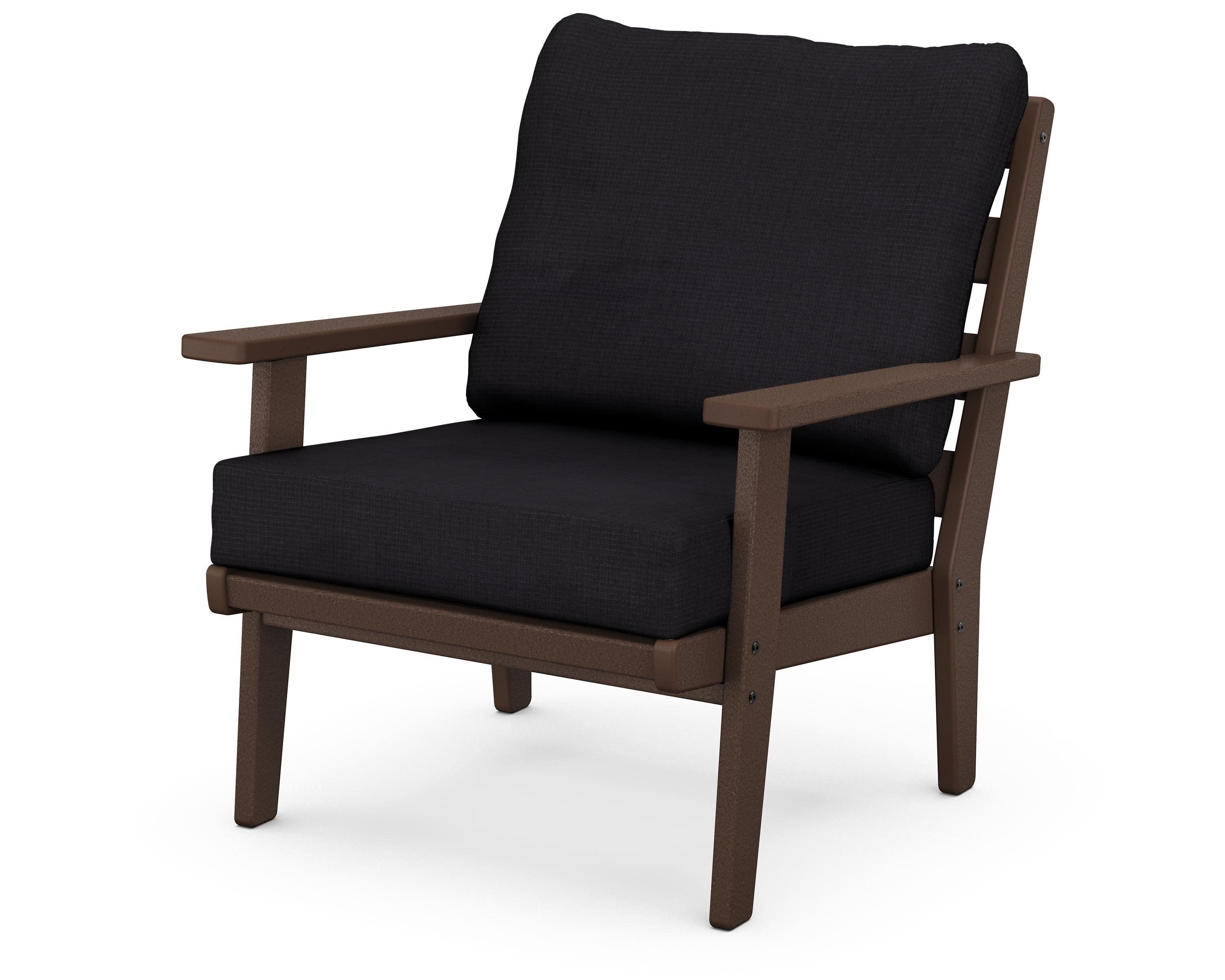 Grant Park Deep Seating Chair in Mahogany / Midnight Linen