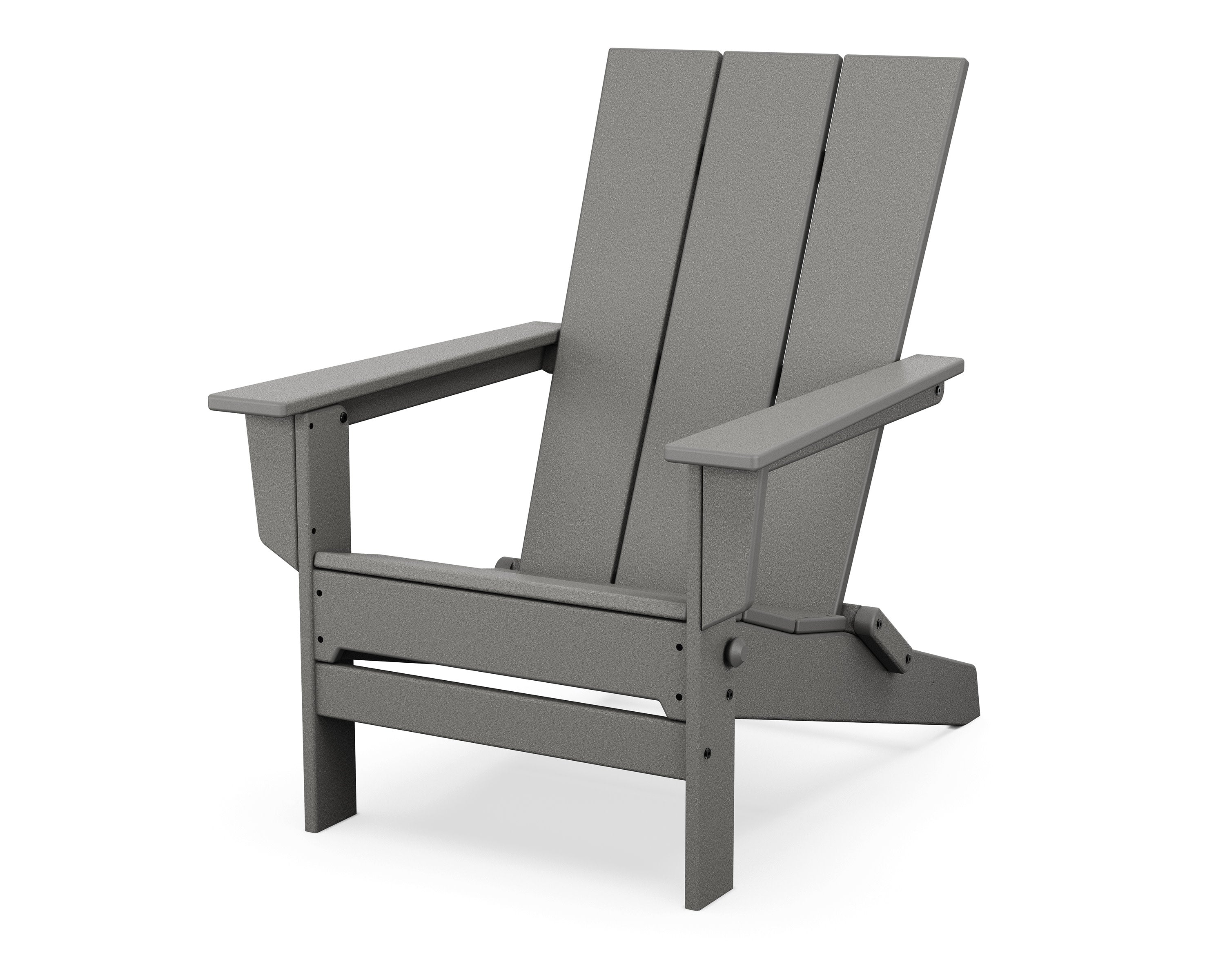 Modern Studio Folding Adirondack Chair in Slate Grey