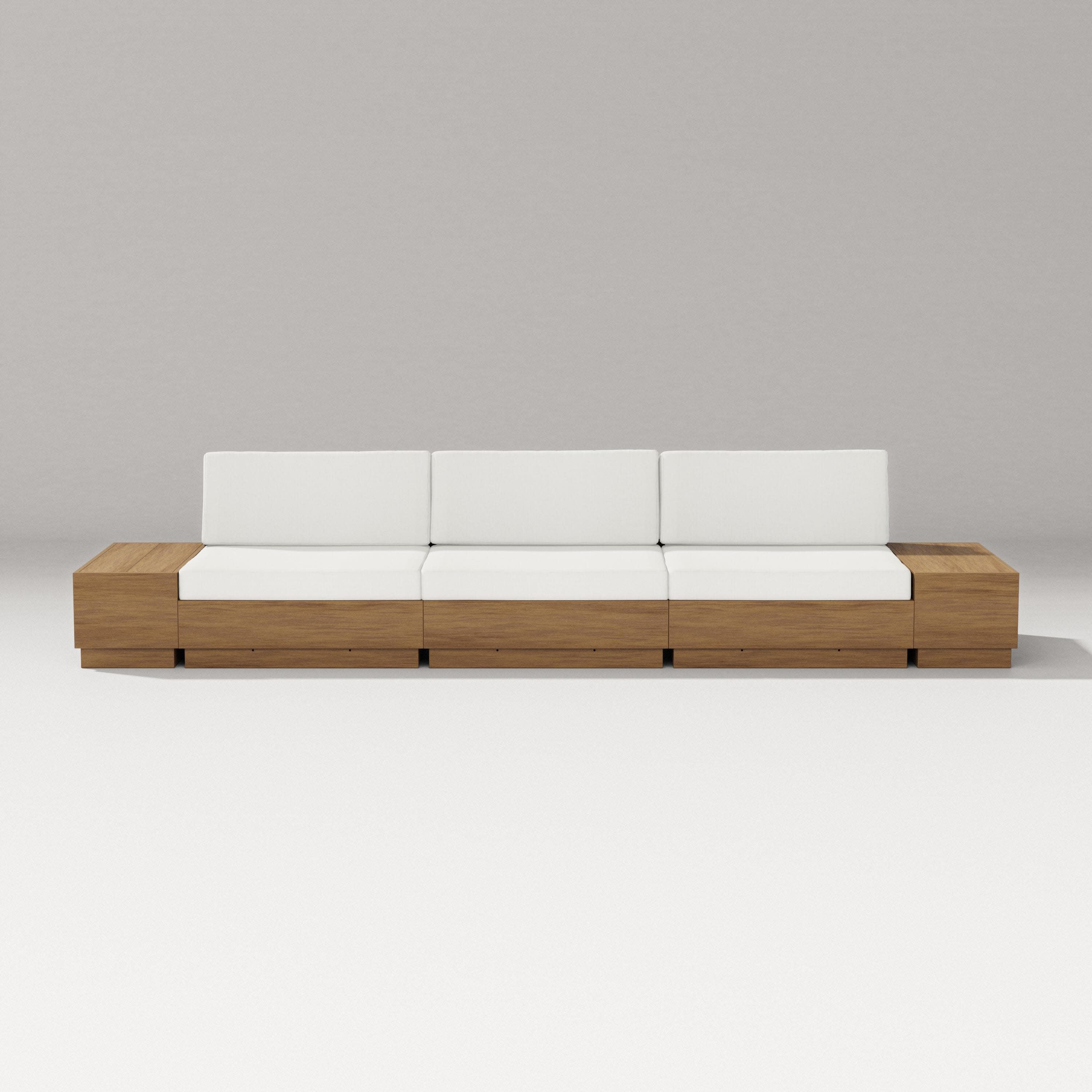Elevate Straight Sectional in Natural / Natural Linen