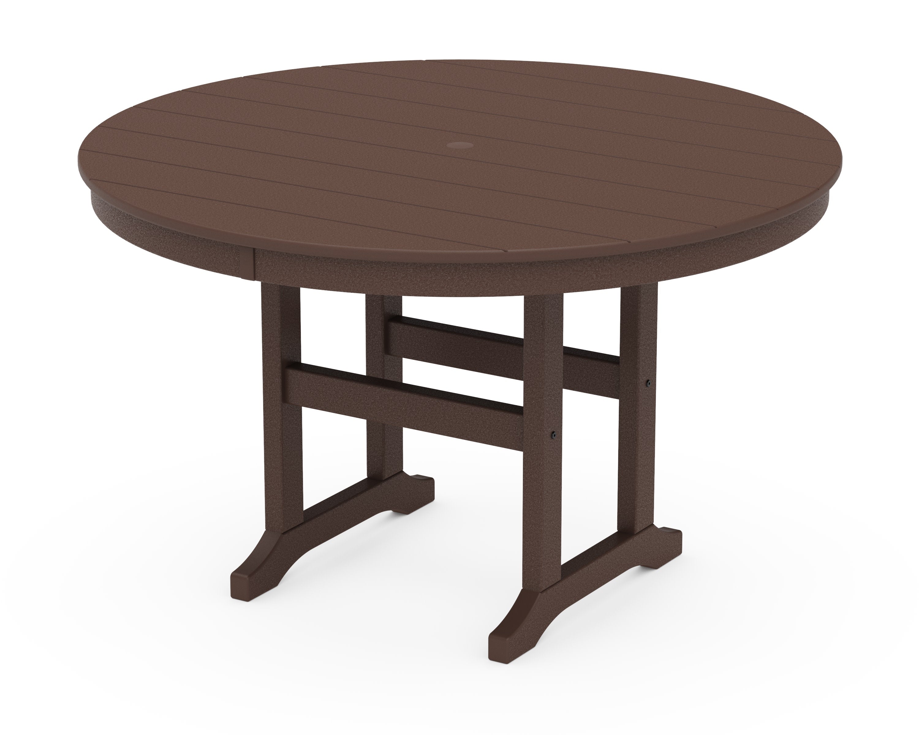 48" Round Farmhouse Dining Table in Mahogany