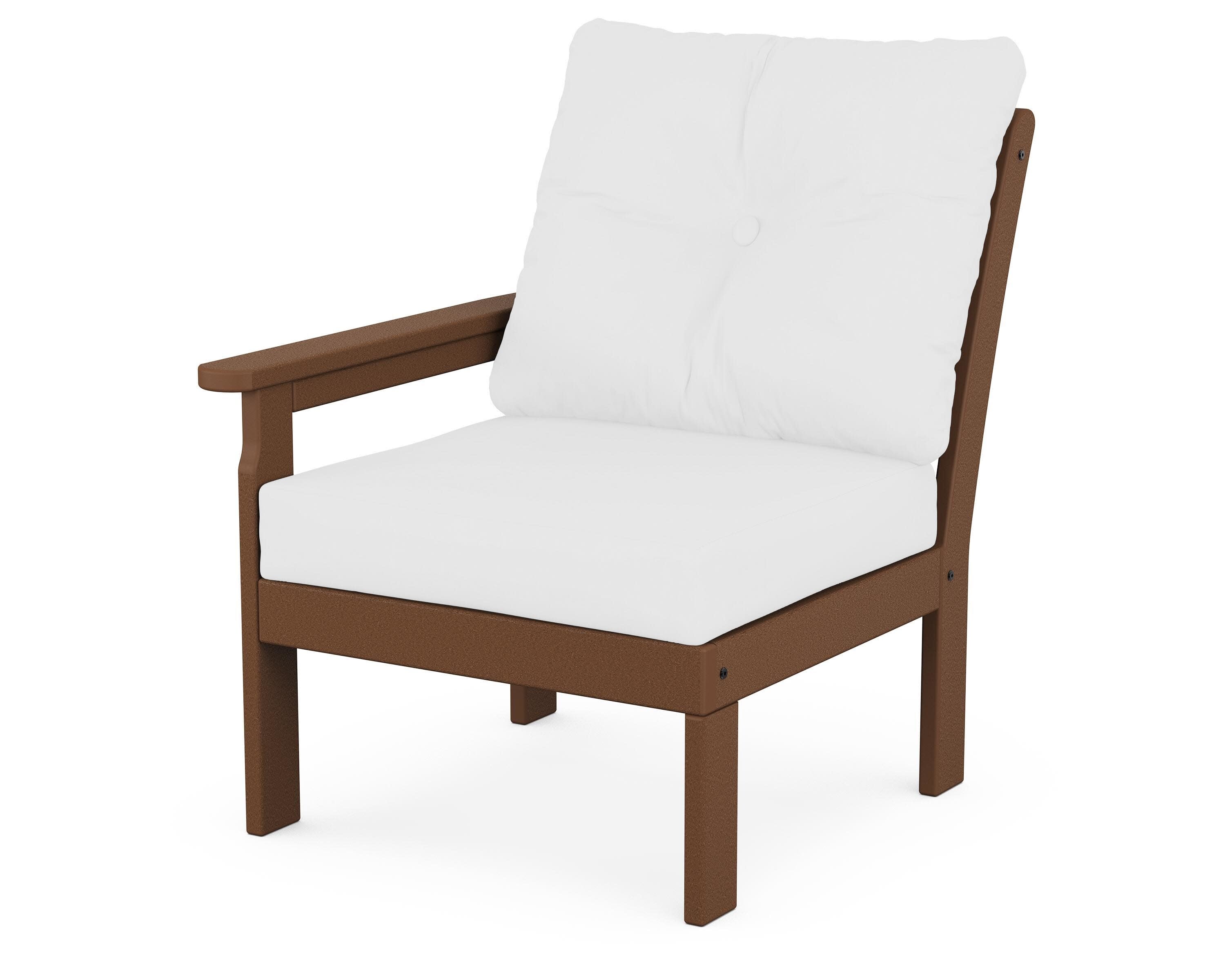 Vineyard Modular Left Arm Chair in Teak / Natural