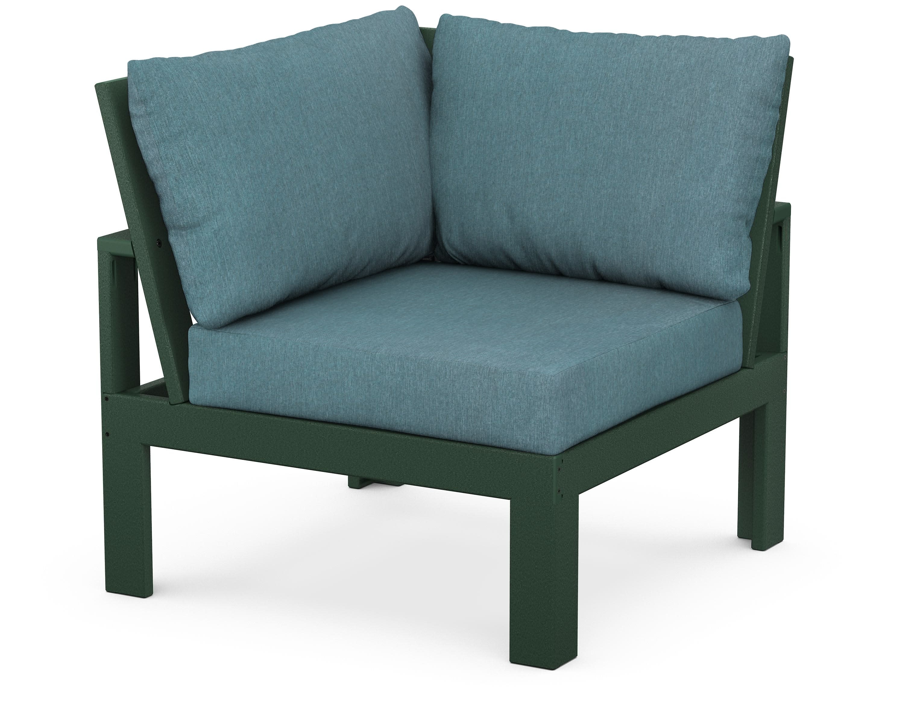 Modular Corner Chair in Green / Ocean Teal