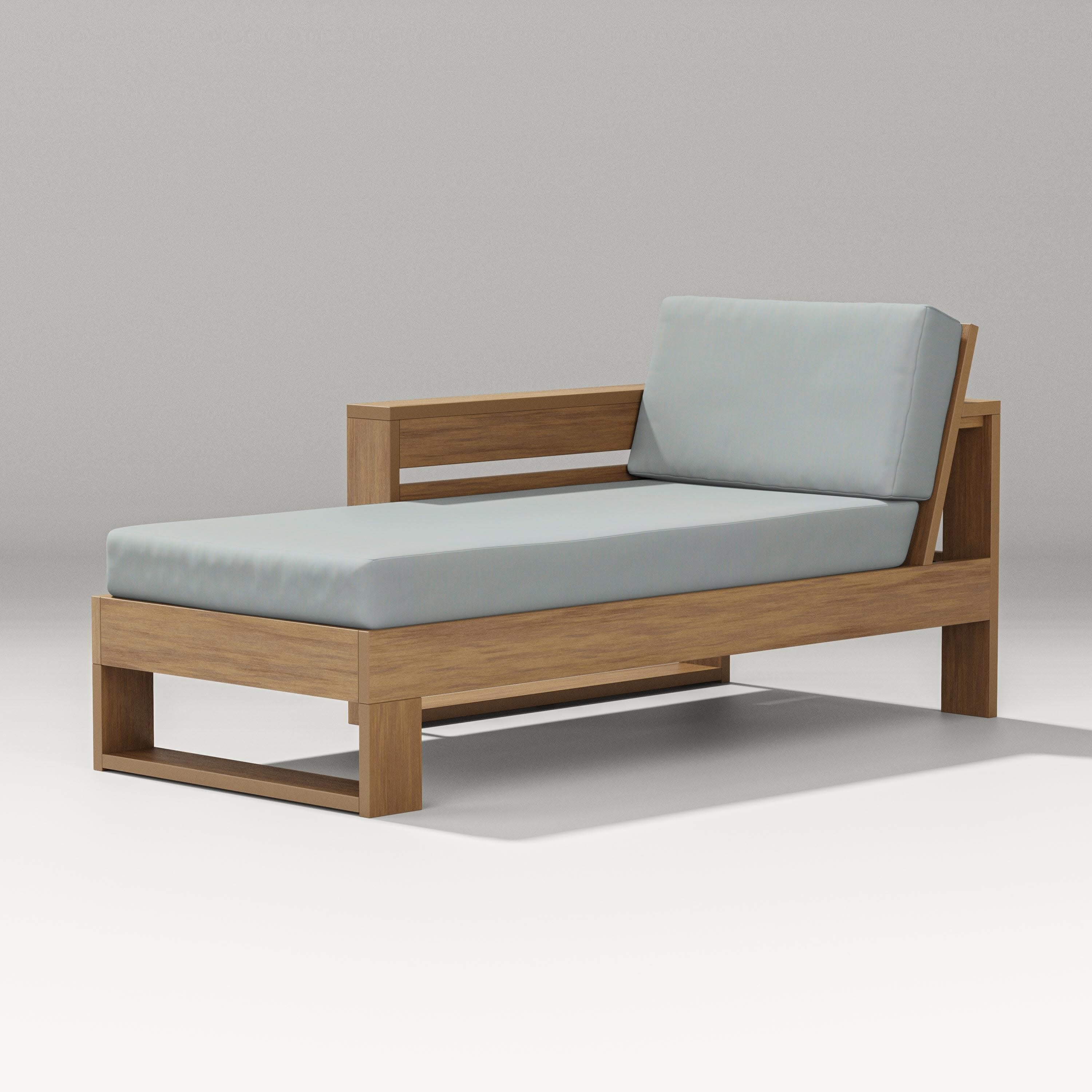 Latitude Modular Left Arm Chaise in Natural / Spa