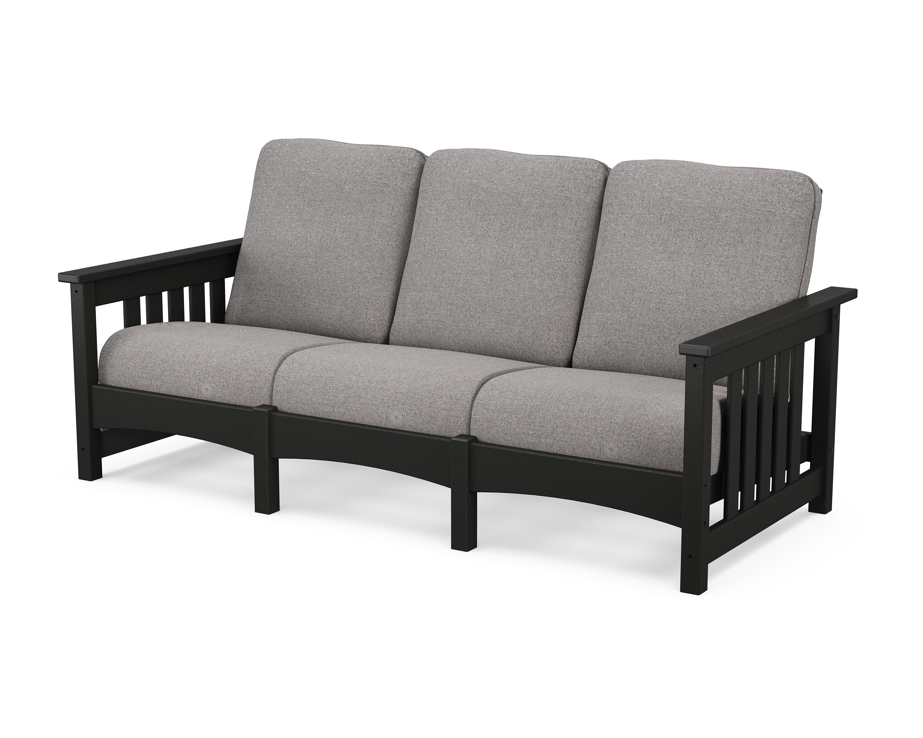 Club Mission Sofa in Black / Grey Mist