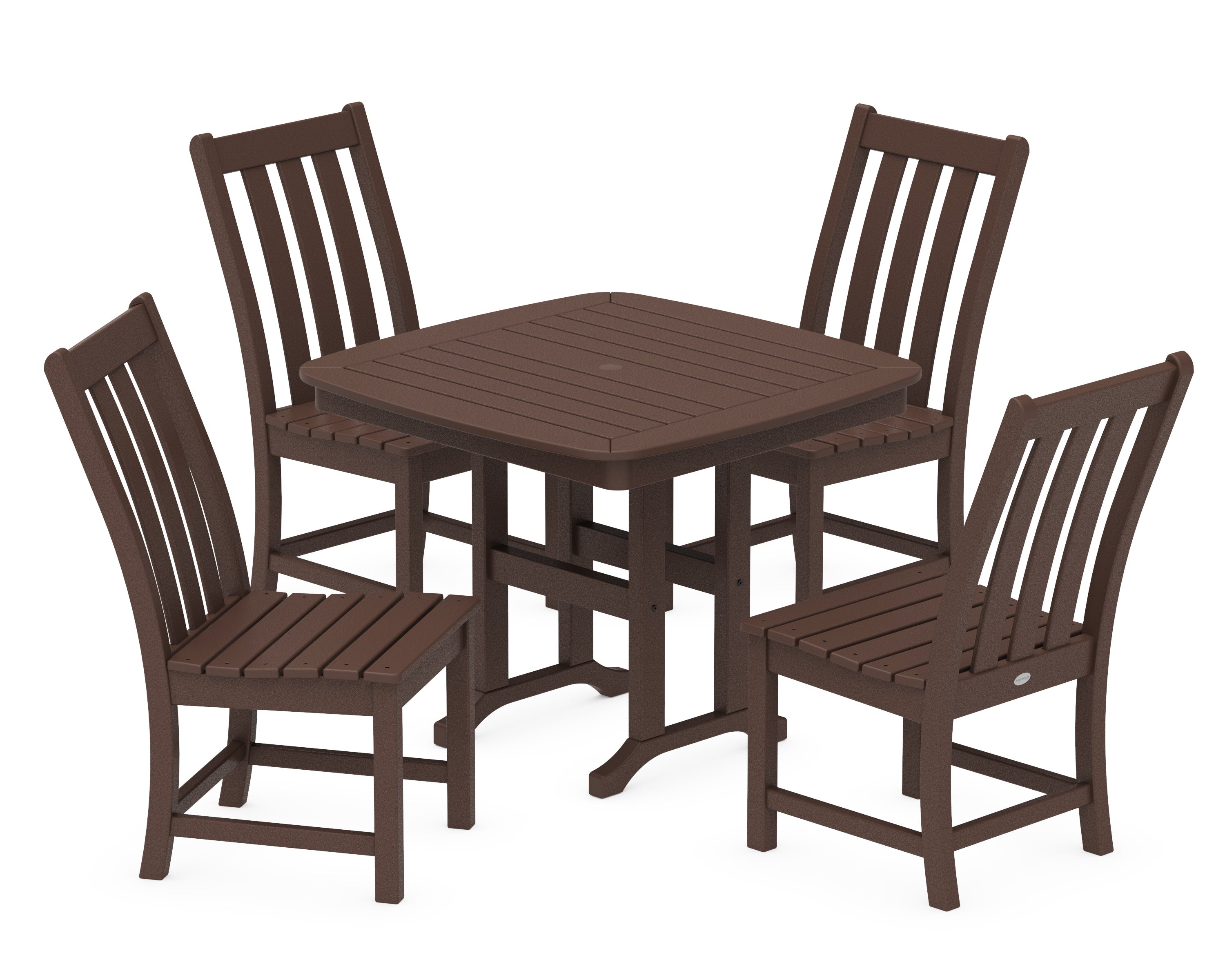 Vineyard 5-Piece Side Chair Dining Set in Mahogany
