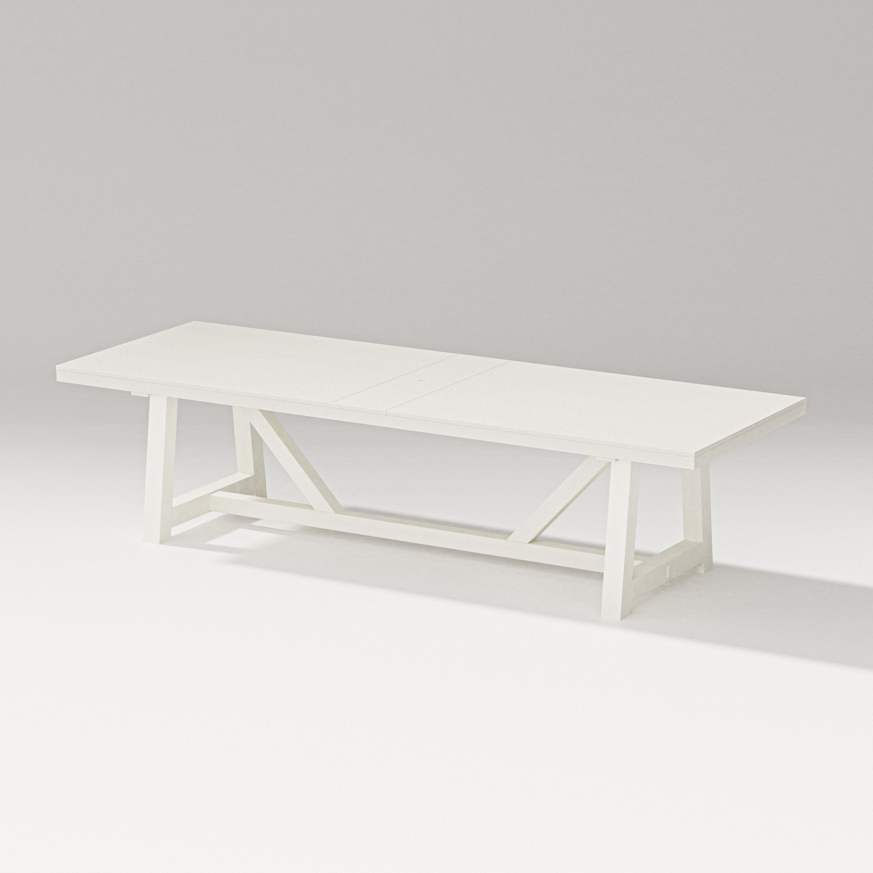 120" A-Frame Dining Table in Vintage White