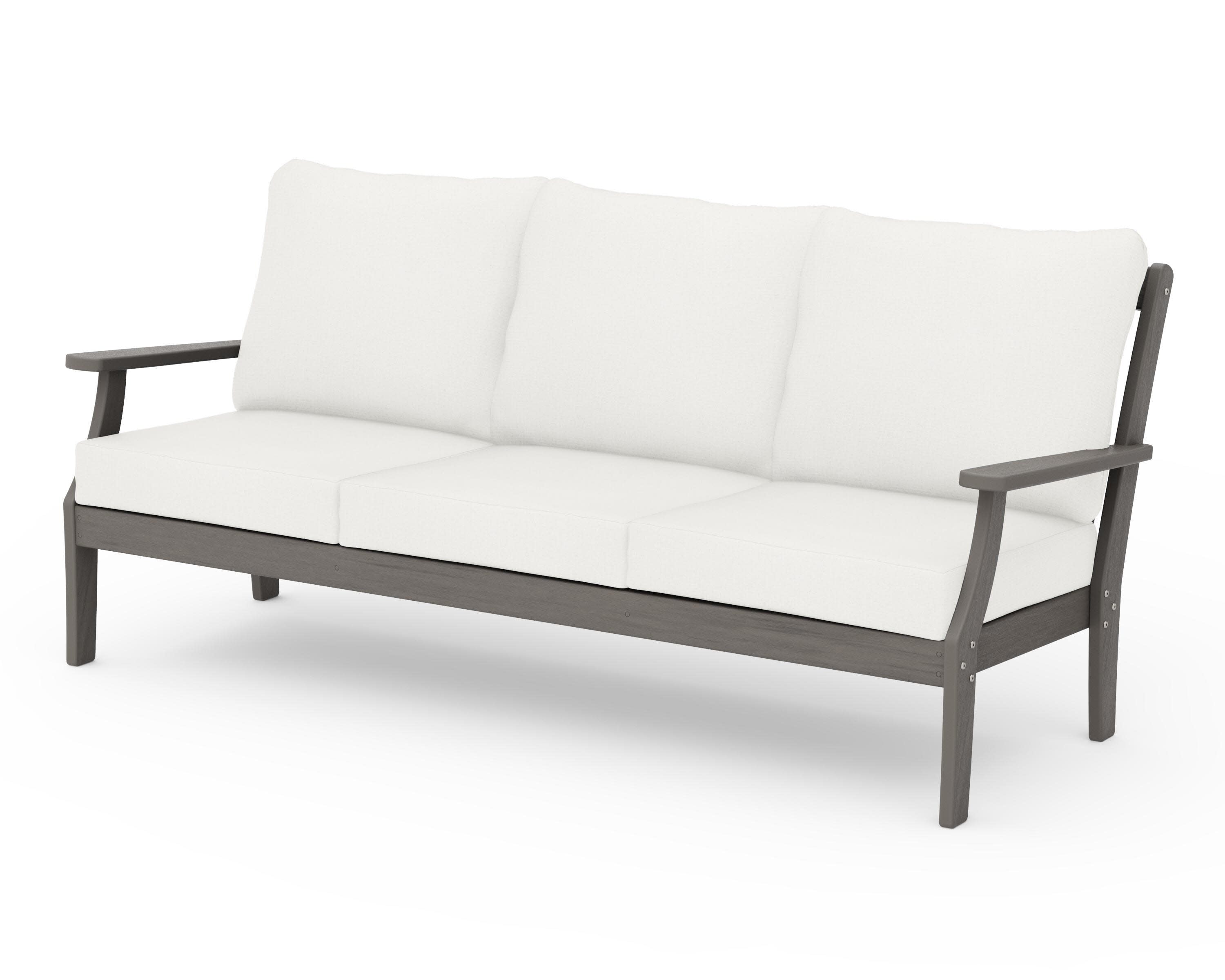 Braxton Deep Seating Sofa in Driftwood / Natural Linen
