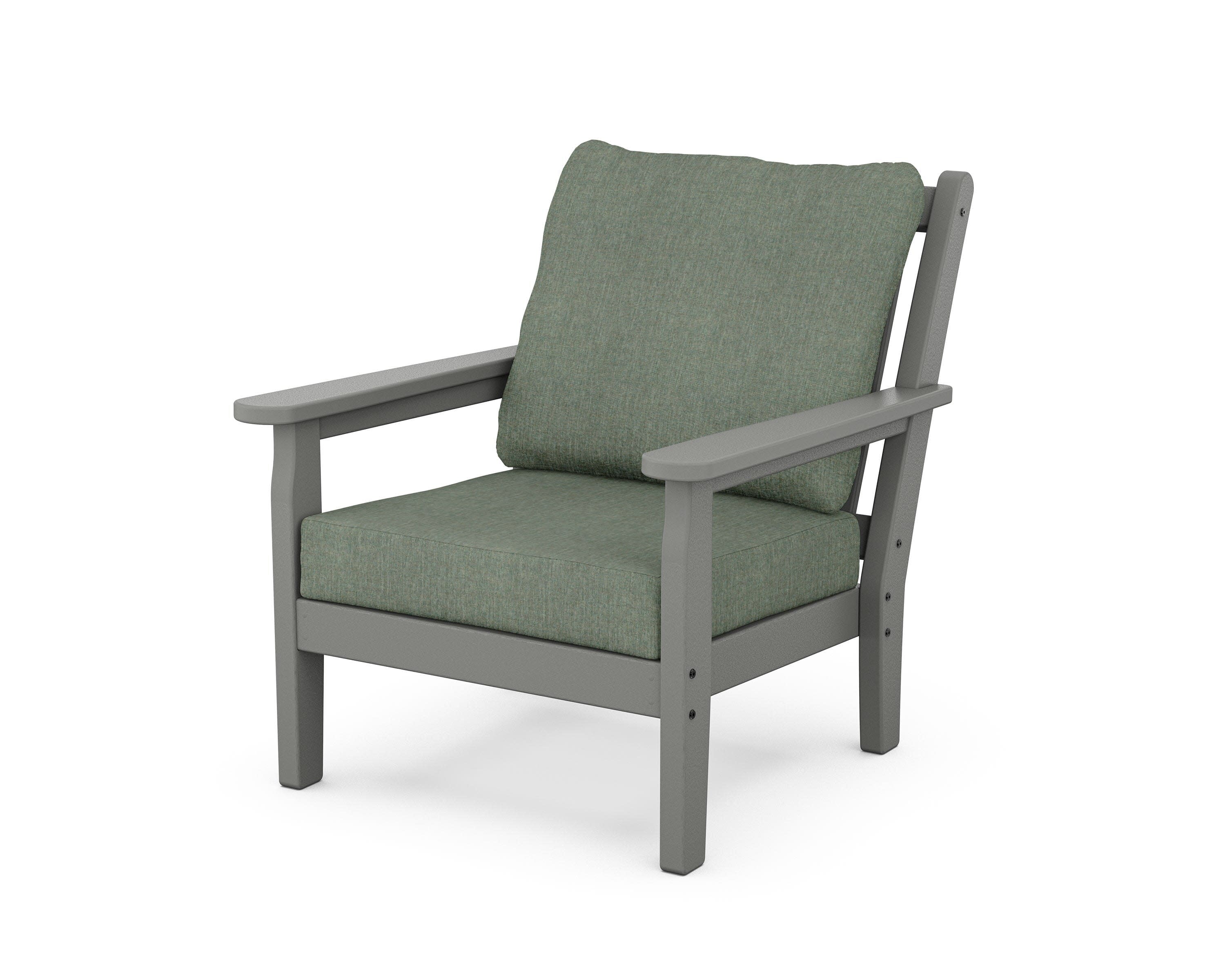 Chippendale Deep Seating Chair in Slate Grey / Cast Sage