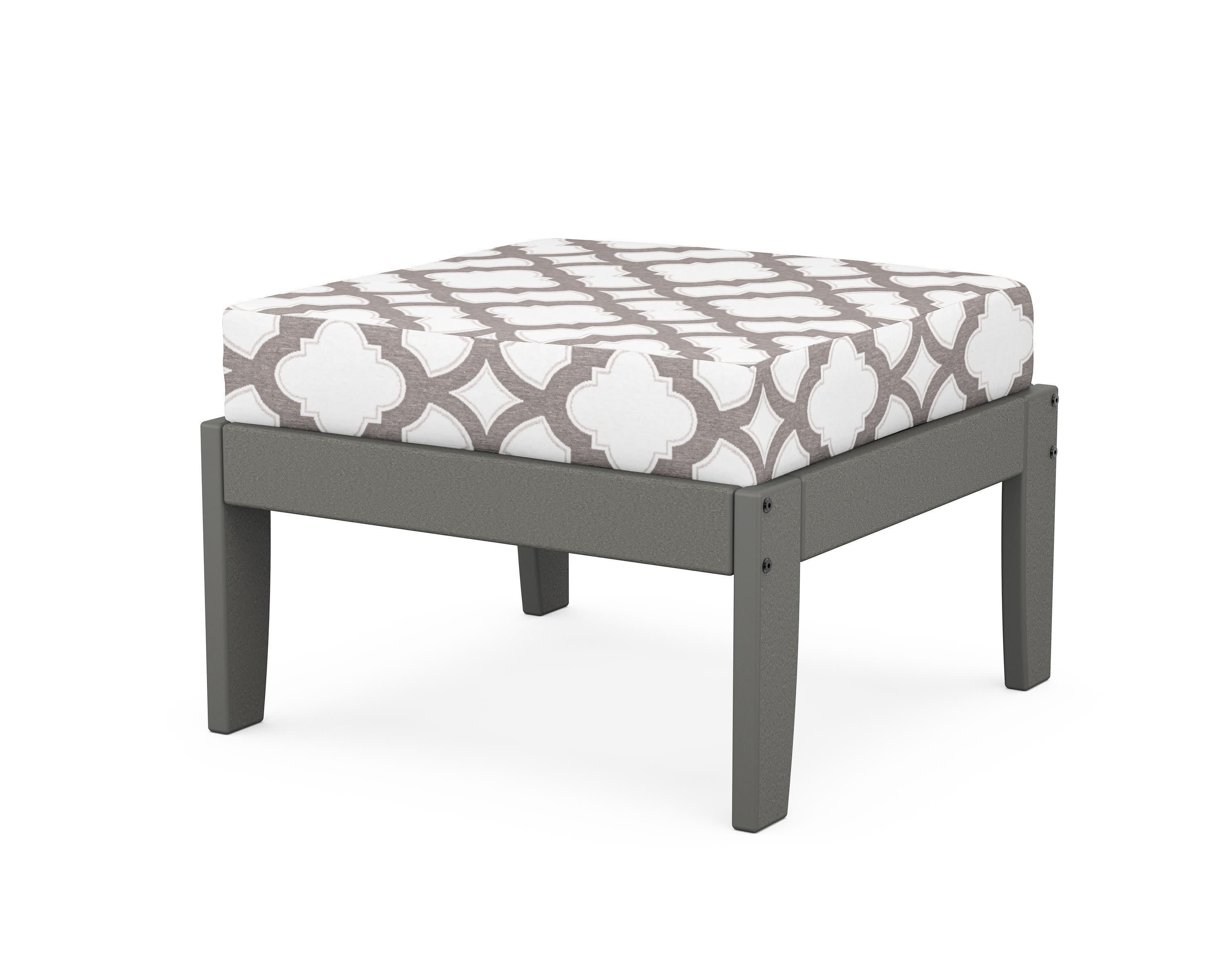 Modular Ottoman - Classic in Slate Grey / Trellis Grey Mist