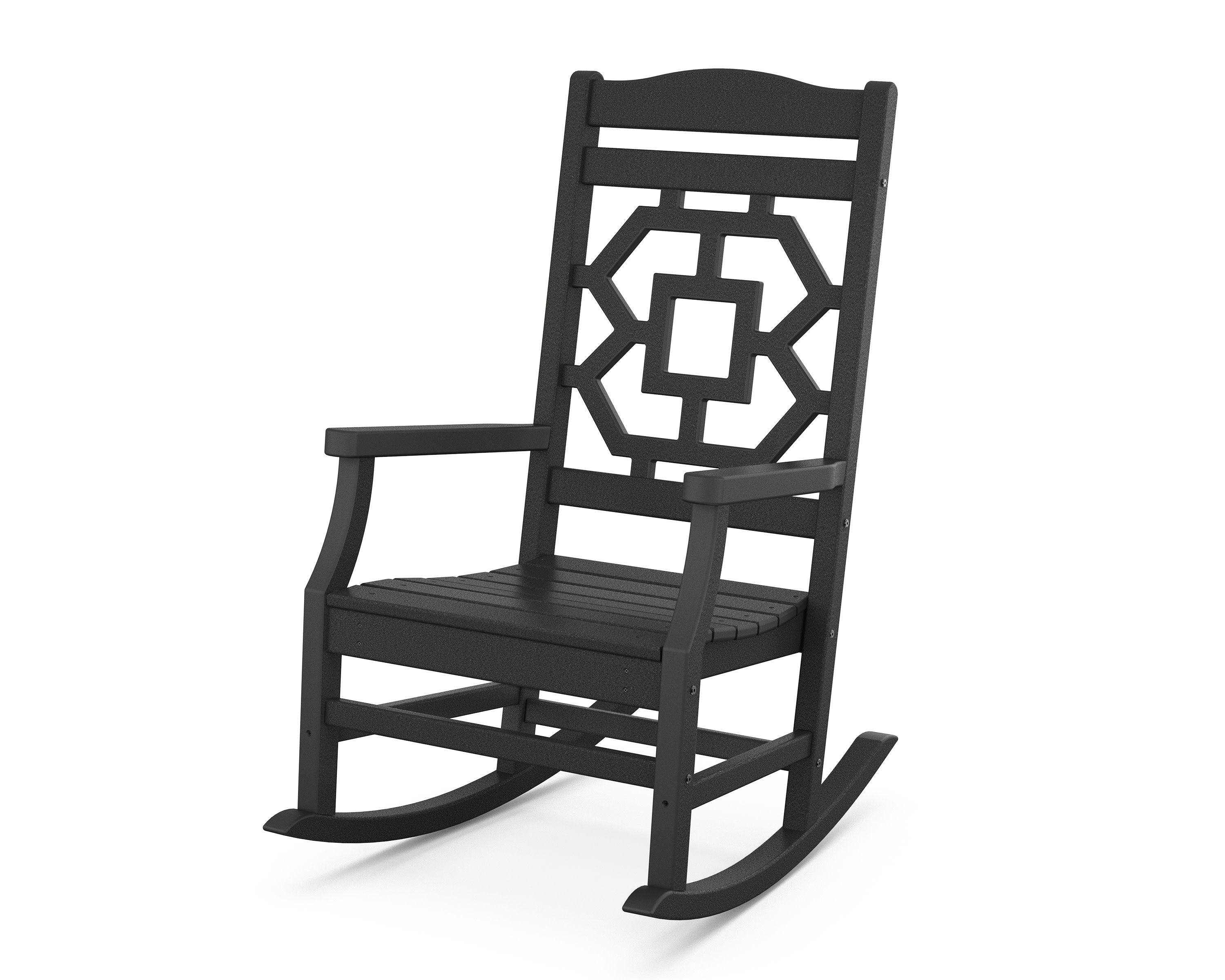 Chinoiserie Rocking Chair in Black