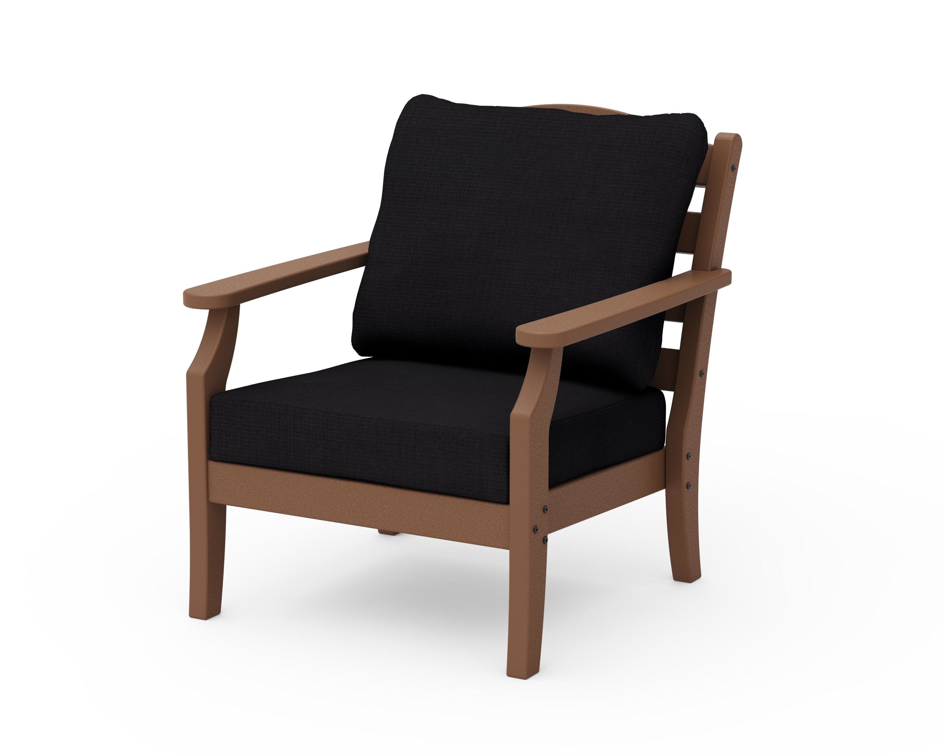 Savannah Deep Seating Chair in Teak / Midnight Linen