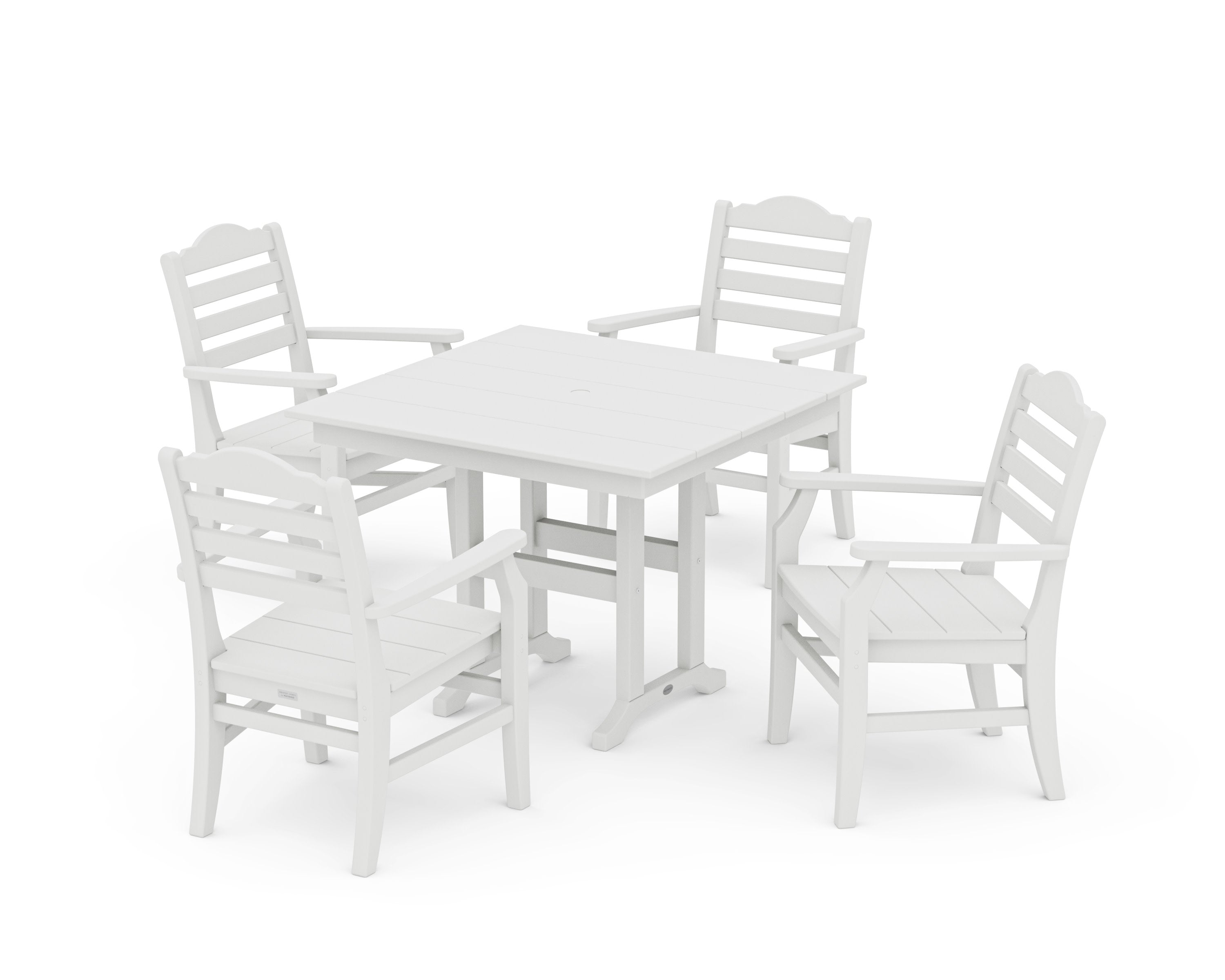 Savannah 5-Piece Farmhouse Dining Set in Vintage White