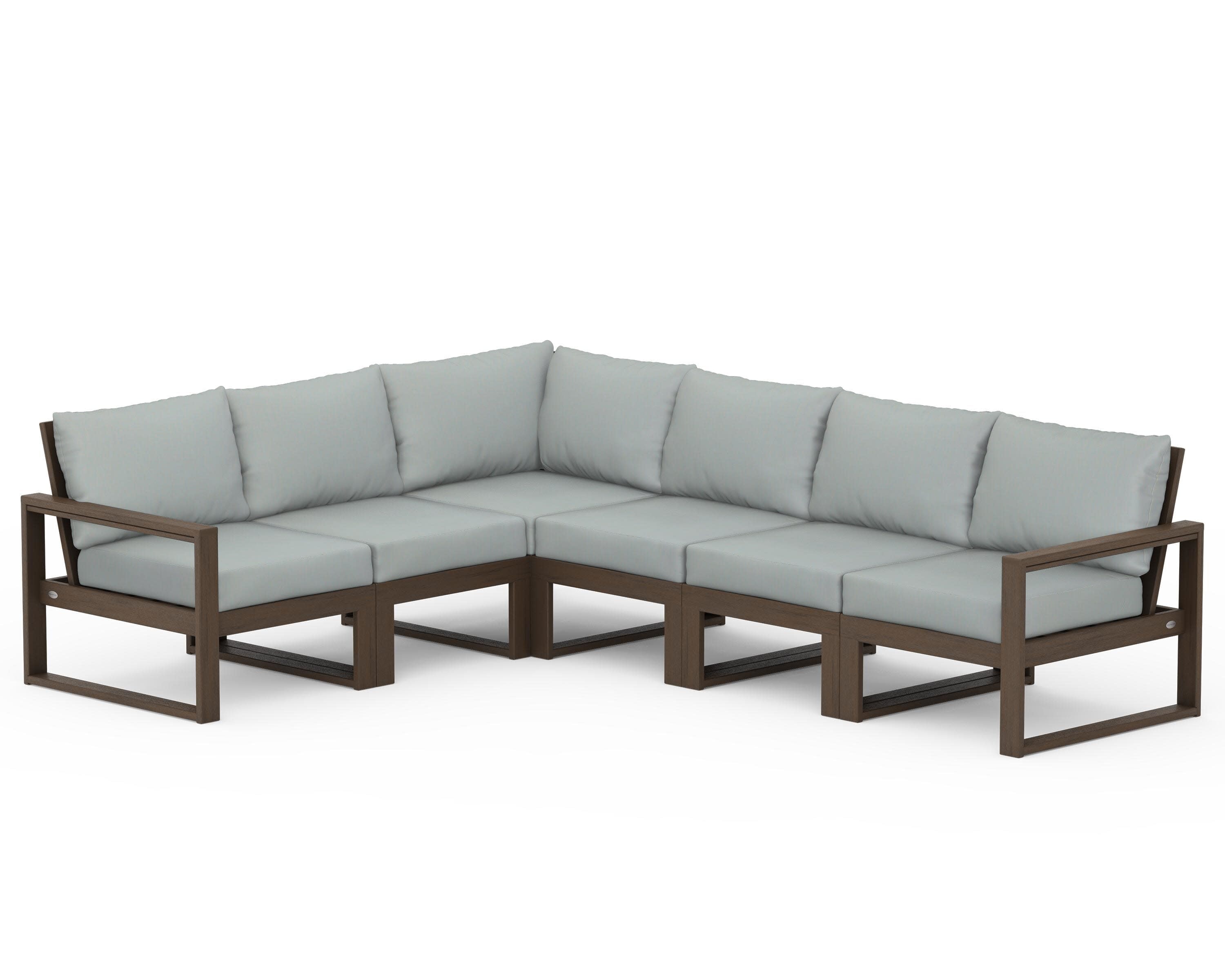 EDGE 6-Piece Modular Deep Seating Set in Kona / Spa