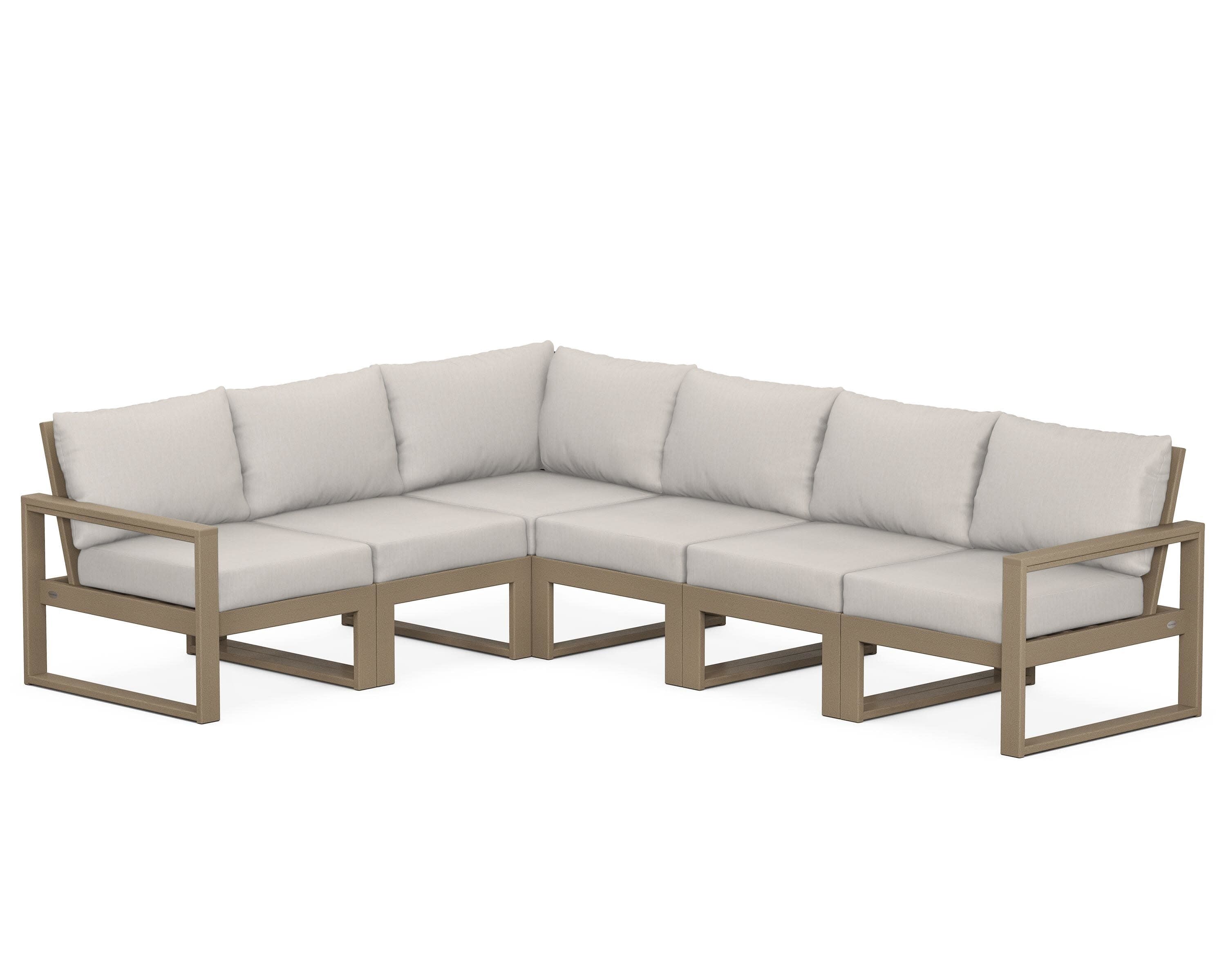 EDGE 6-Piece Modular Deep Seating Set in Vintage Sahara / Cast Ash