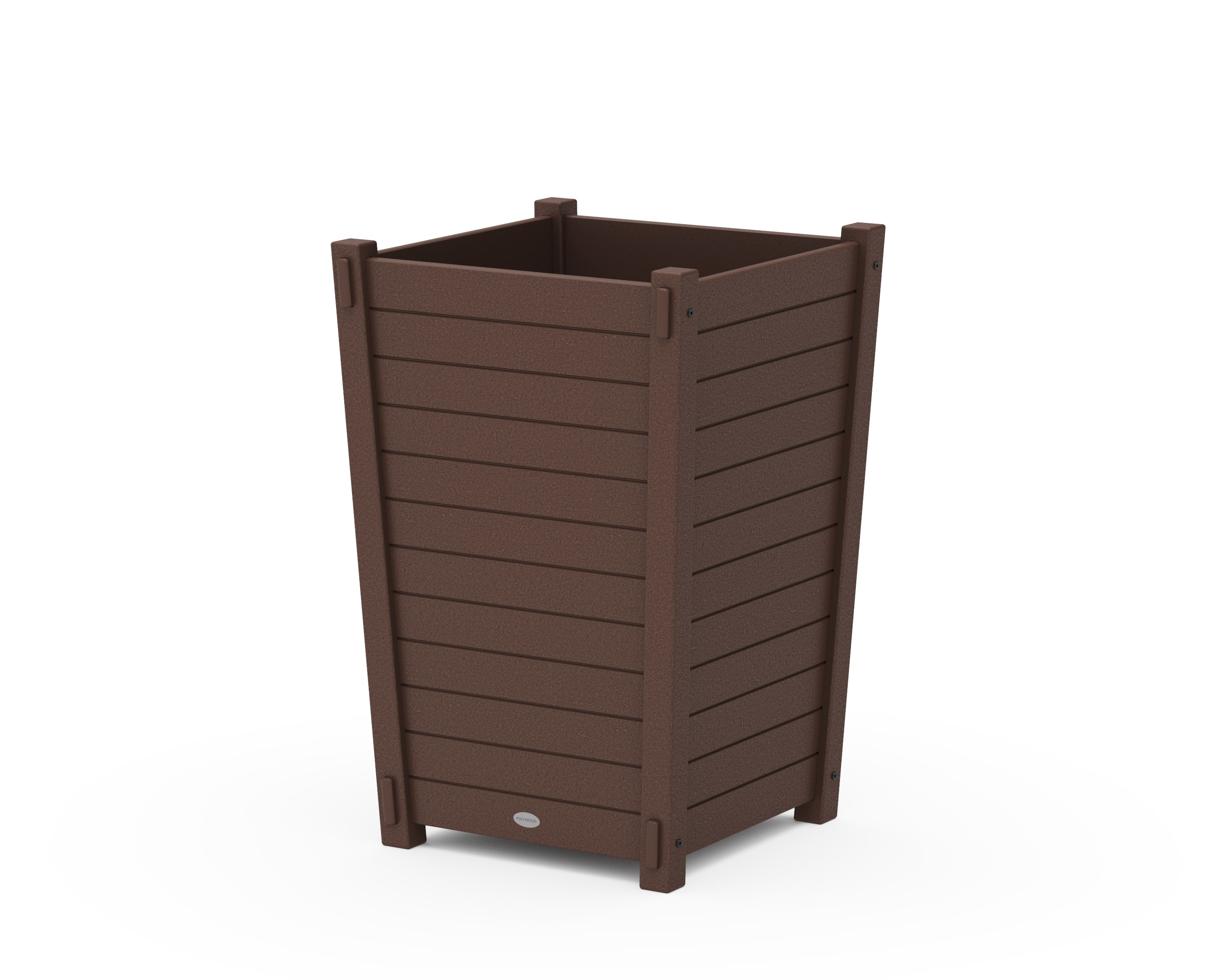 Nautical Large Tapered Square Planter Box in Mahogany
