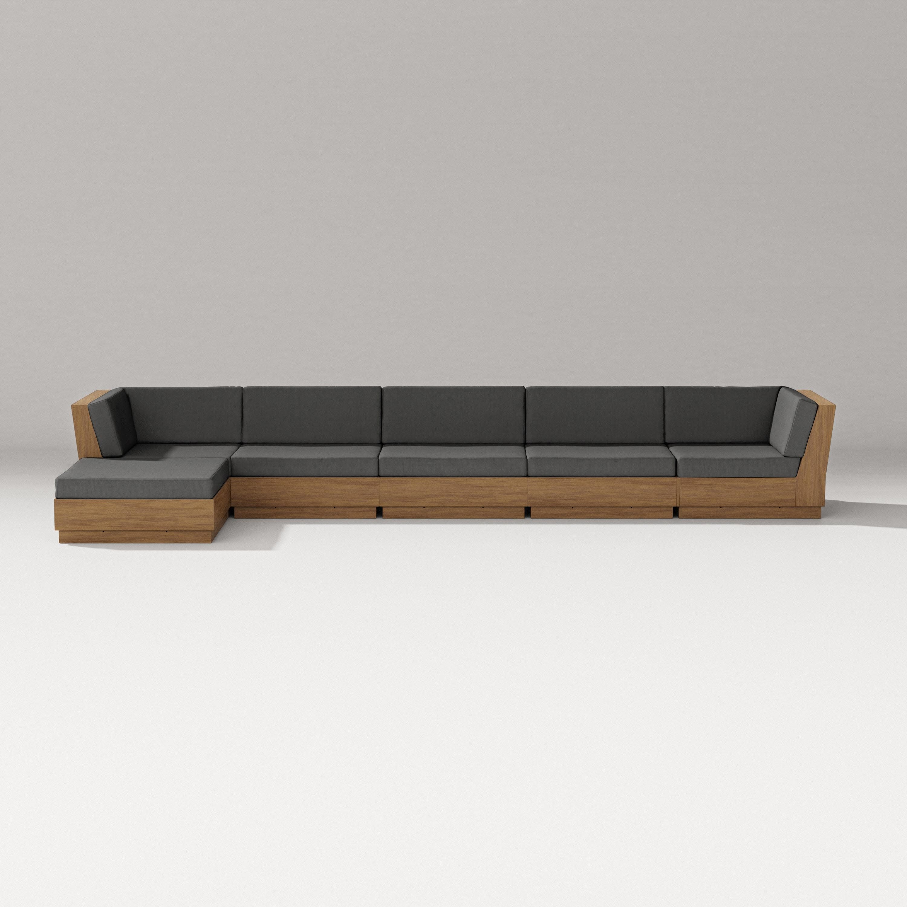 Elevate 6-Piece Chaise Sectional in Natural / Spectrum Carbon